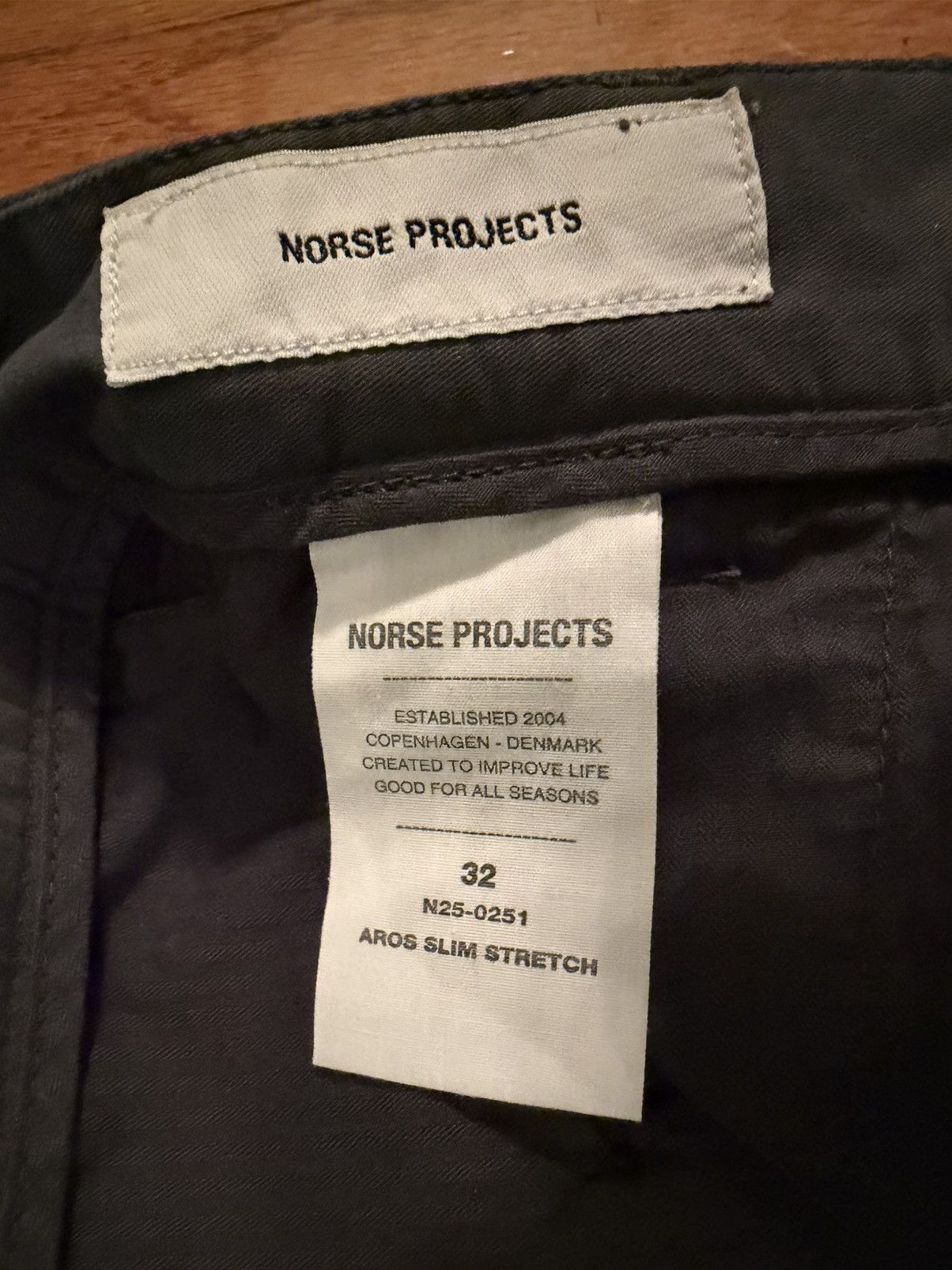 Norse Projects Aros Slim Stretch in Moss Size US 32 / EU 48 - 5 Thumbnail