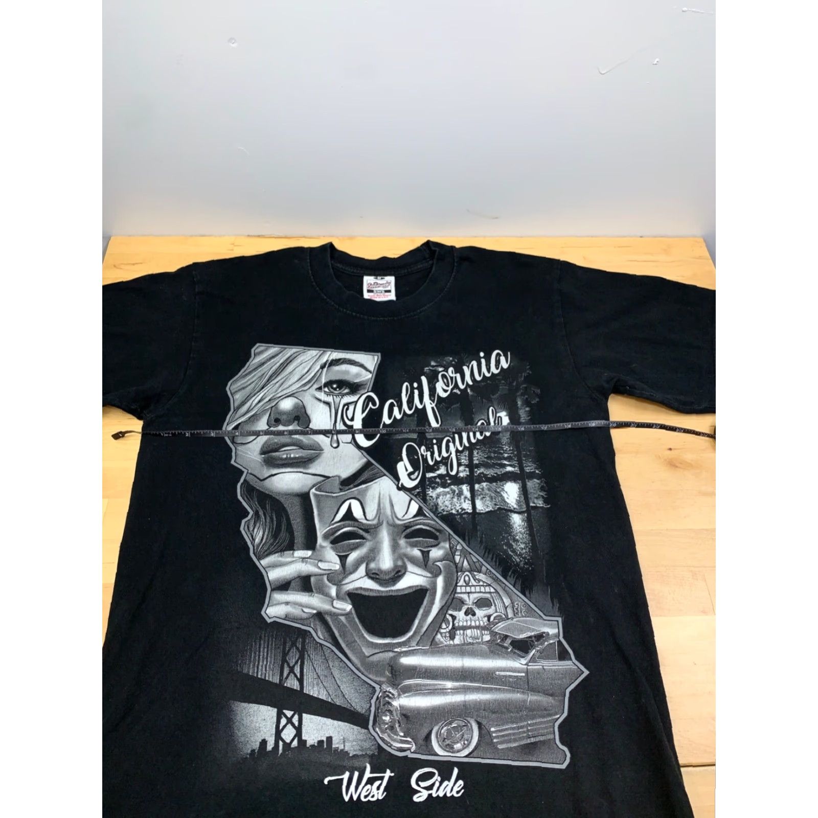 Vintage VINTAGE California Originals Graphic T Shirt Mens M Black Aztec Lowrider Chicano #9065 Size US M / EU 48-50 / 2 - 5 Thumbnail