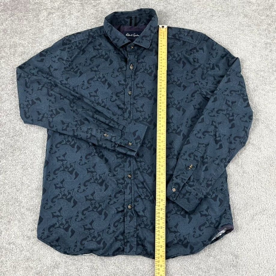 Robert Graham ROBERT GRAHAM Shirt Mens XL/2XL Tailored Blue Paisley Button Down Preppy Party Size US XXL / EU 58 / 5 - 4 Thumbnail