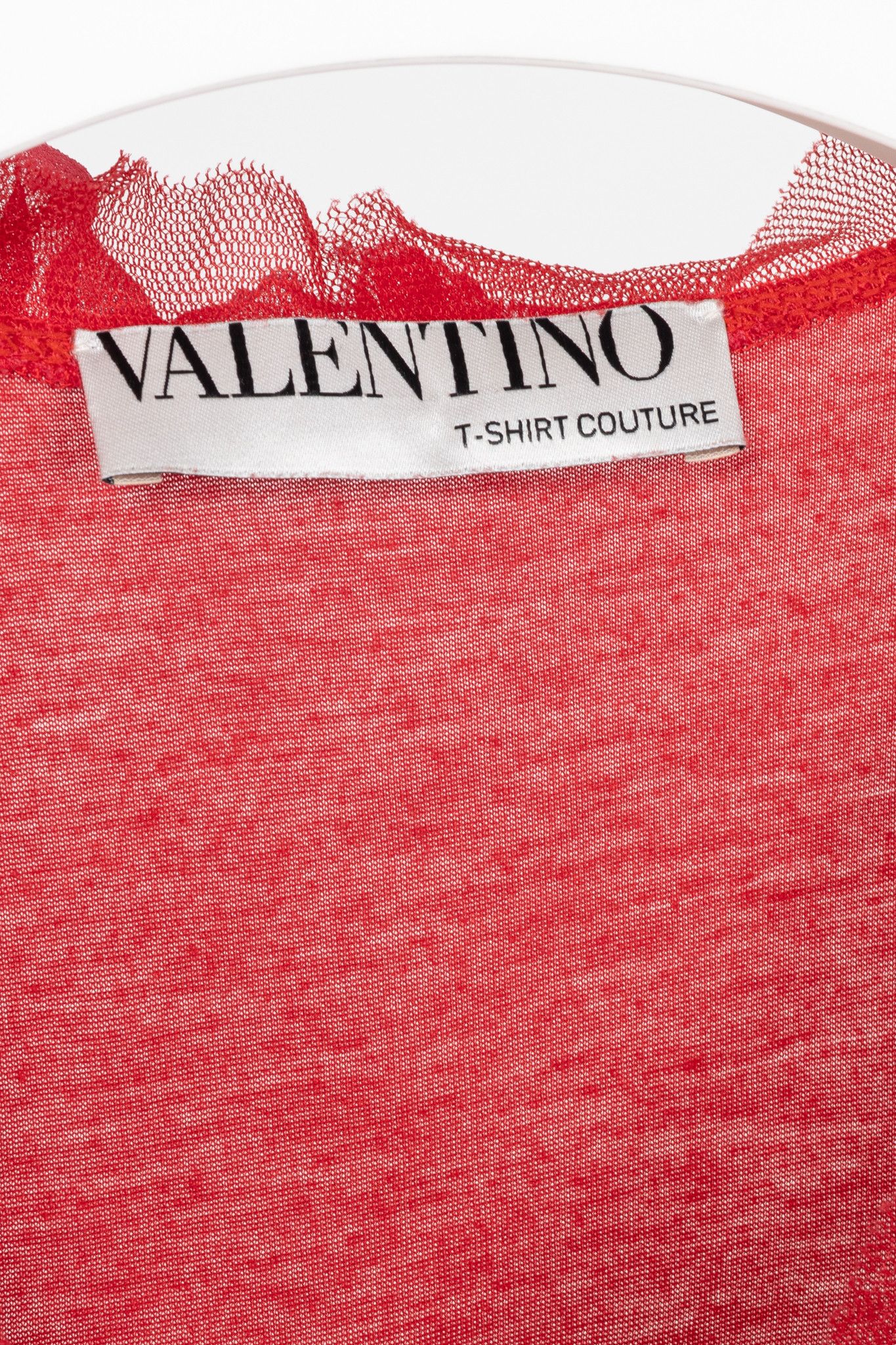 Valentino Valentino T-Shirt Couture Jersey Rosette Flutter-Sleeve Tee Size M / US 6-8 / IT 42-44 - 4 Thumbnail