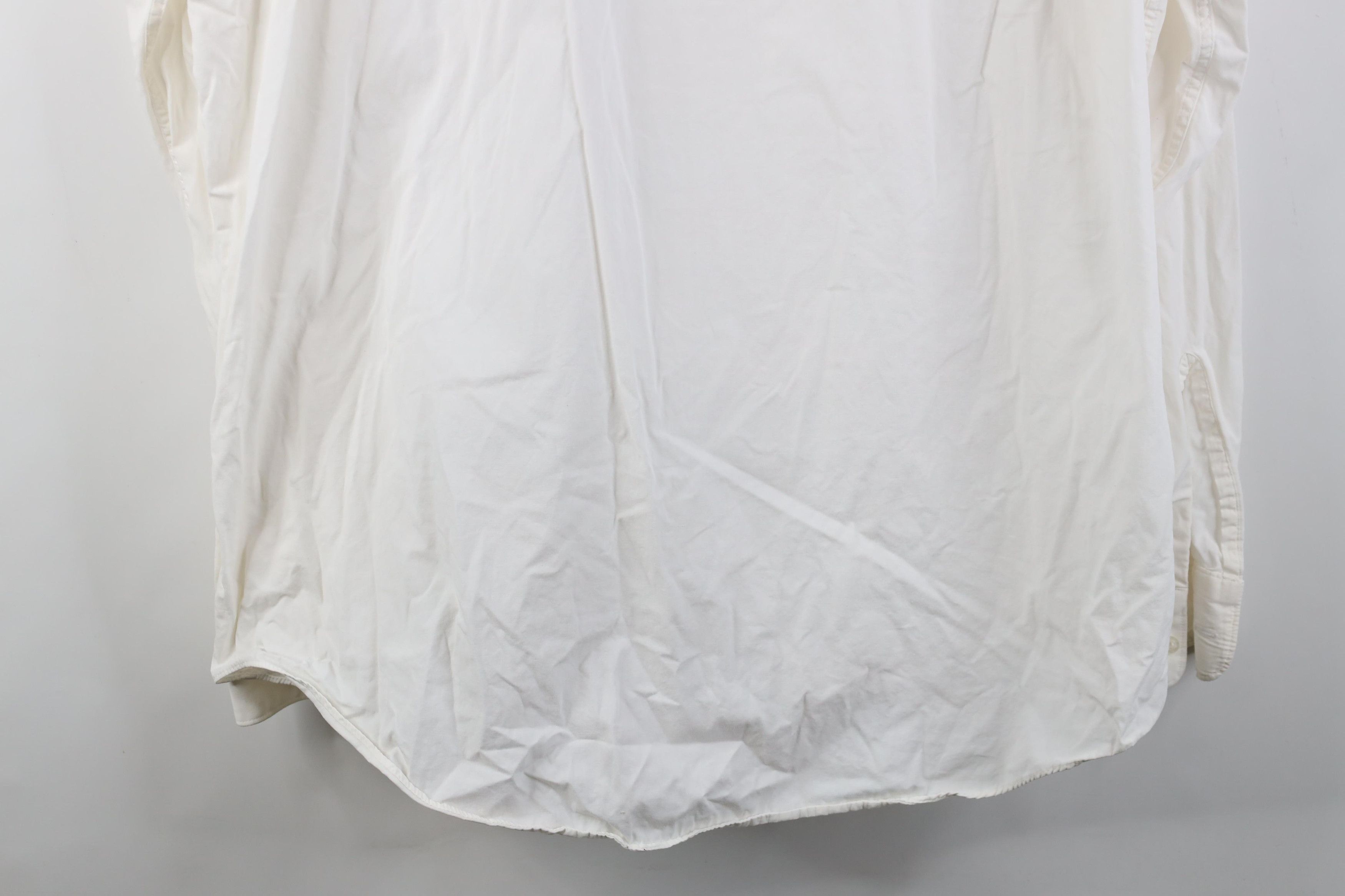 Vintage Vintage 90s Ruffled Prom Wedding Button Shirt White Cotton Size US XXL / EU 58 / 5 - 13 Thumbnail