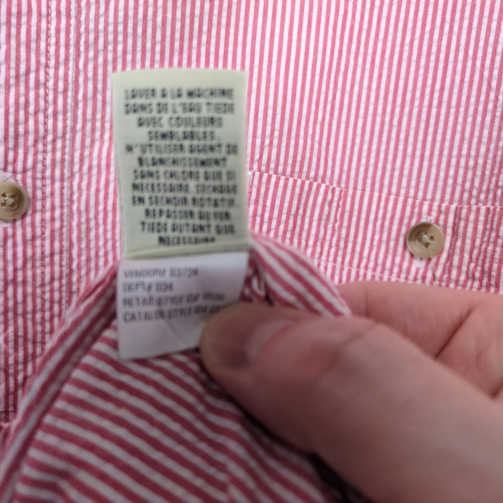 Eddie Bauer Vtg Y2K Eddie Bauer Red Striped Seersucker Button Down Shirt Size US XL / EU 56 / 4 - 8 Thumbnail