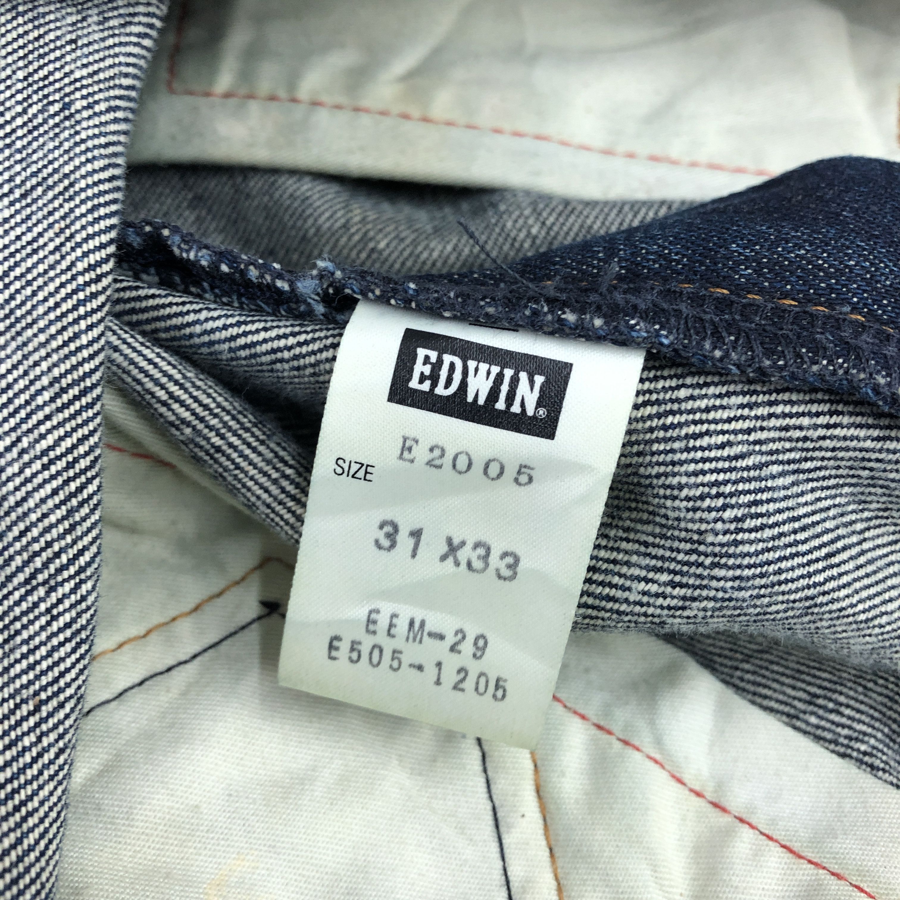 Edwin Vintage Edwin E Function Jeans Ripped Blue Denim GF30303 Size 24" / US 00 / IT 34 - 7 Thumbnail