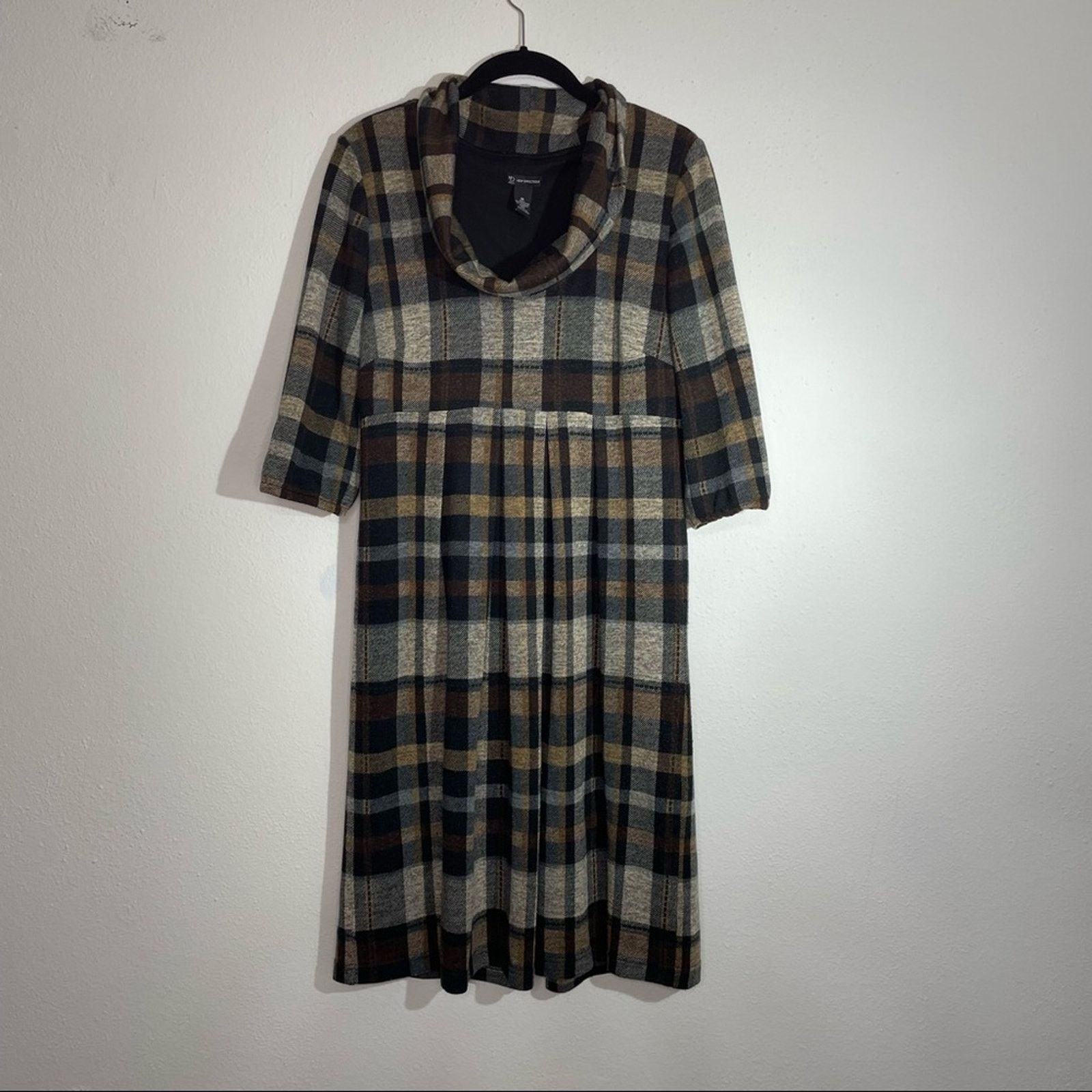 Other New Directions Plaid Cowl Neck Dress Medium Size M / US 6-8 / IT 42-44 - 1 Thumbnail