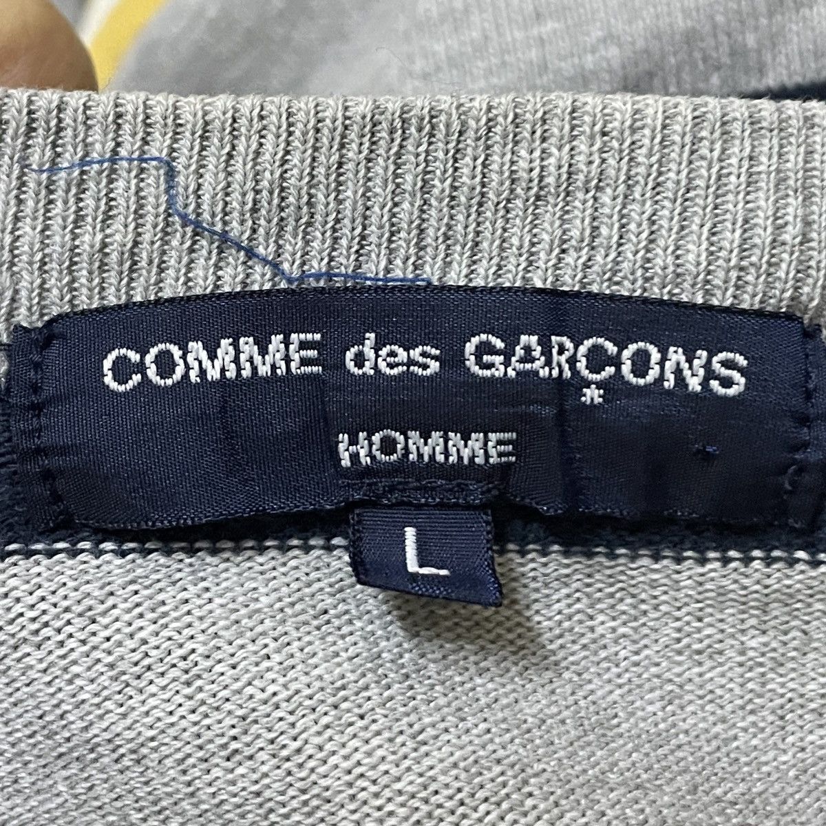 Comme des Garcons Homme Rare Vintage Comme Des Garcons Homme Stripe T-shirt 1990s Size US L / EU 52-54 / 3 - 5 Thumbnail