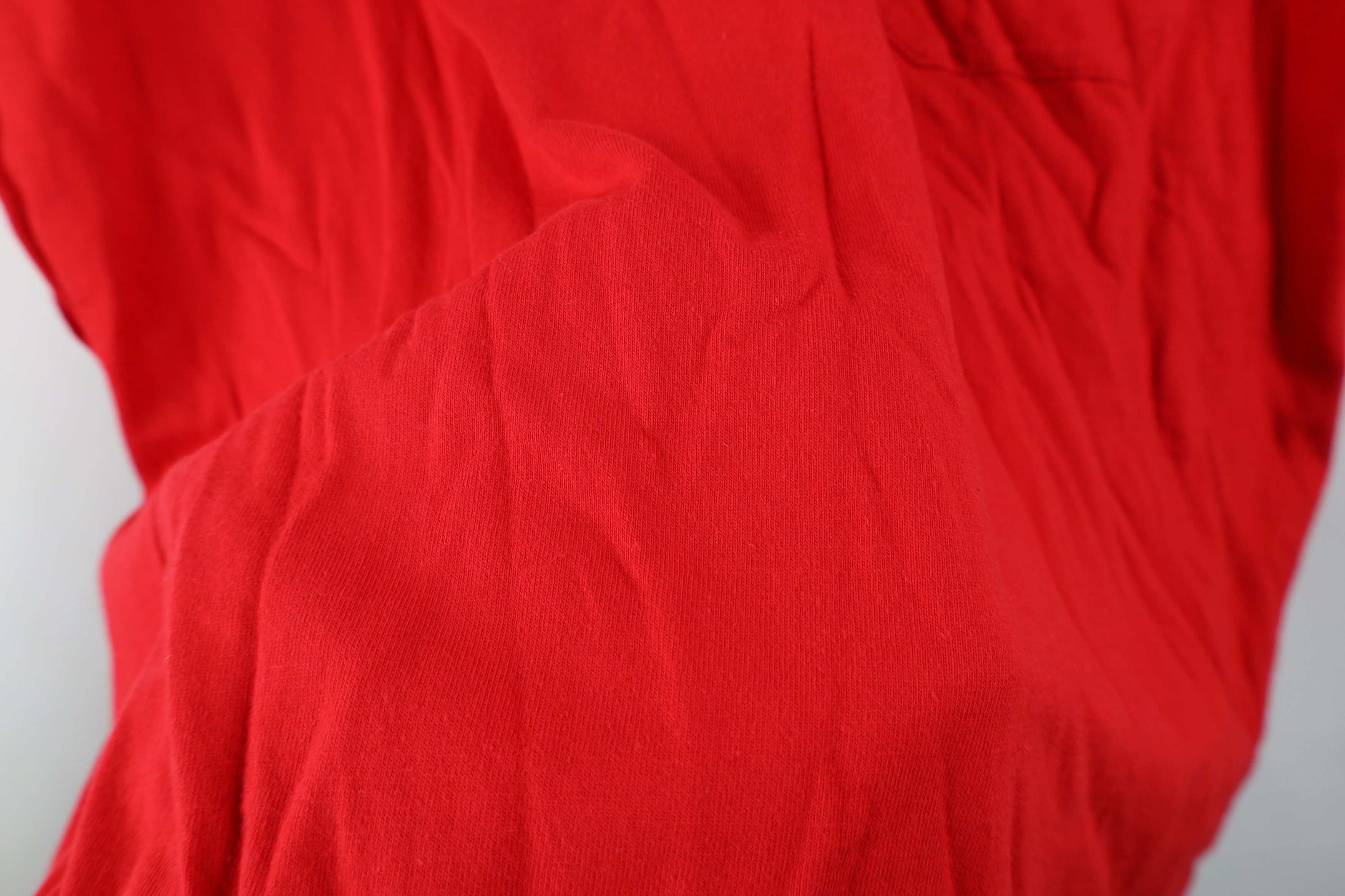 Vintage Vintage 90s Streetwear Heavy Cotton Pocket T-Shirt Red USA Size US XL / EU 56 / 4 - 8 Thumbnail