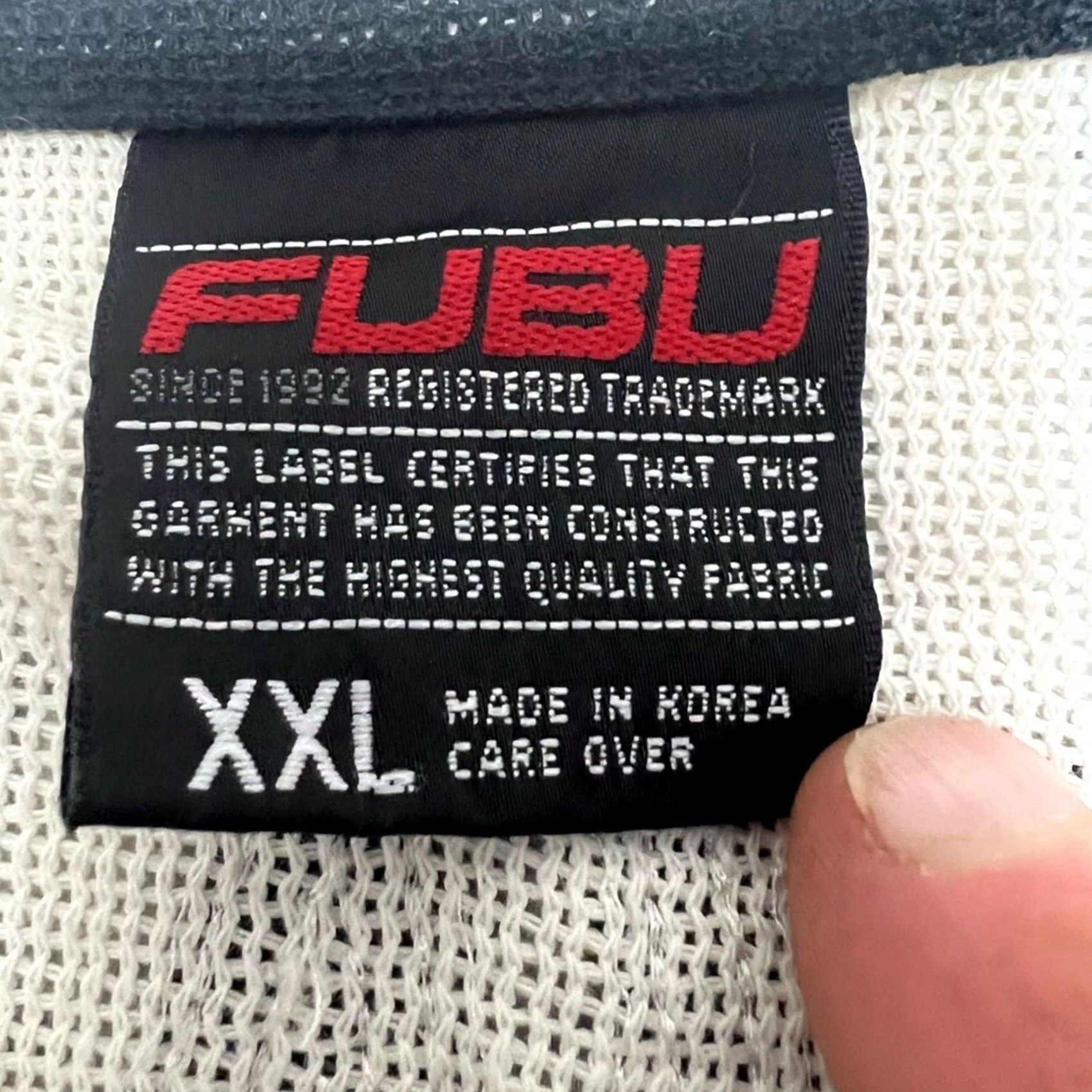 Fubu Vintage Fubu Jersey Mens 2XL XXL Cream Varsity Baseball Y2K Streetwear Hip Hop Size US XXL / EU 58 / 5 - 6 Thumbnail