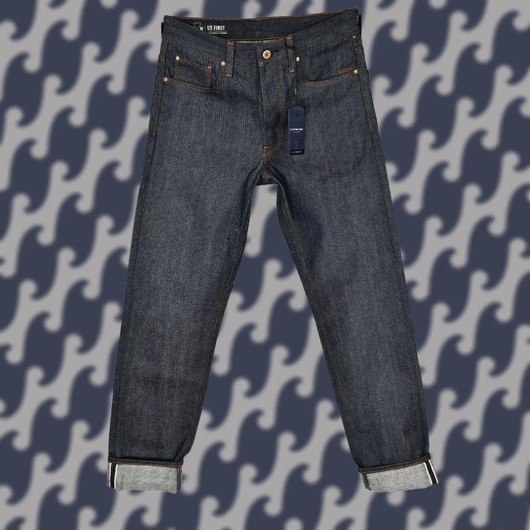 G-Star G-Star Raw RE US First Authentic Tapered Streaky Red Listing Selvage W31/32 Jeans Mens Regular Cotton 100% Tight Fit Vintage No Size US 31 - 1 Thumbnail