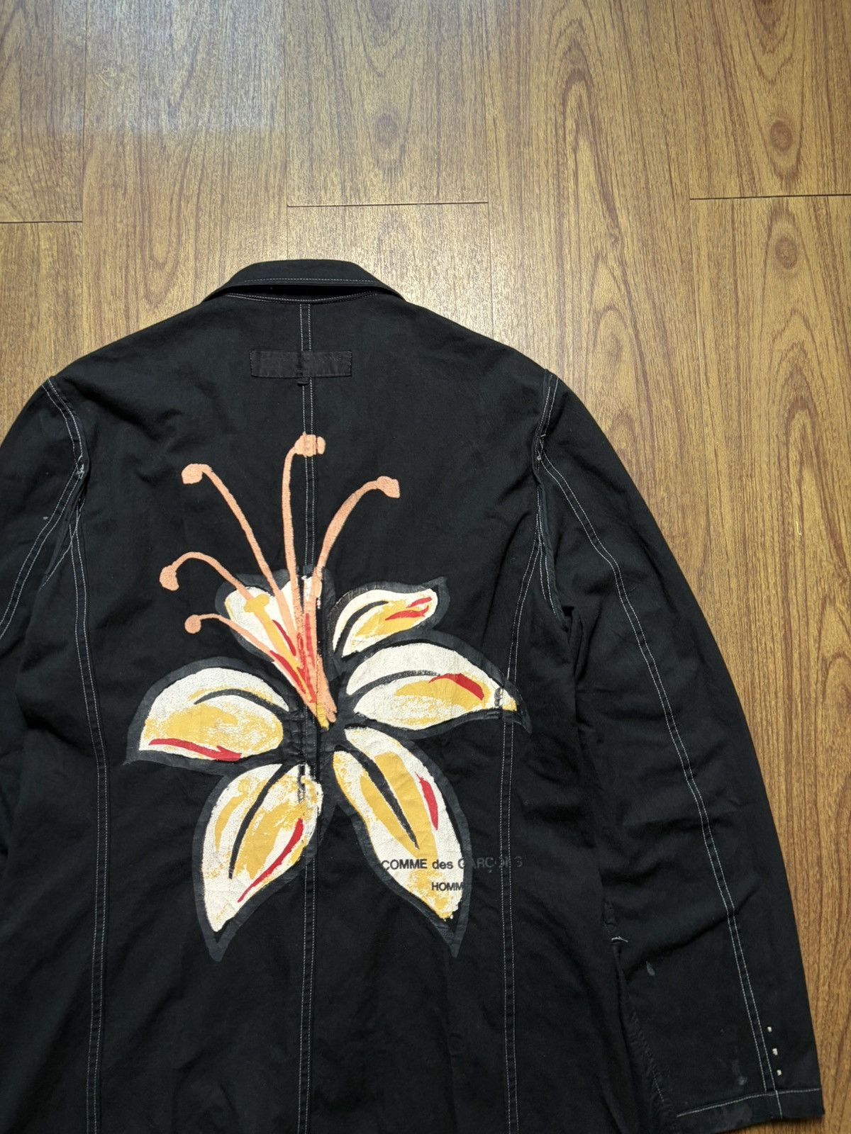 Comme des Garcons Homme FREE TAX! AD2002 Painted Flower Reversible Blazer Jacket Size US M / EU 48-50 / 2 - 3 Thumbnail