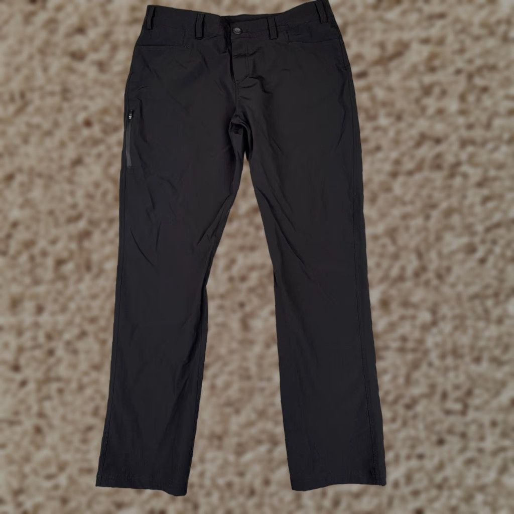 Vintage Kirkland Women's Pants 14 Black Straight Leg Nylon Blend Cargo Casual 35x32 Size 36" / US 14 / IT 50 - 1 Thumbnail
