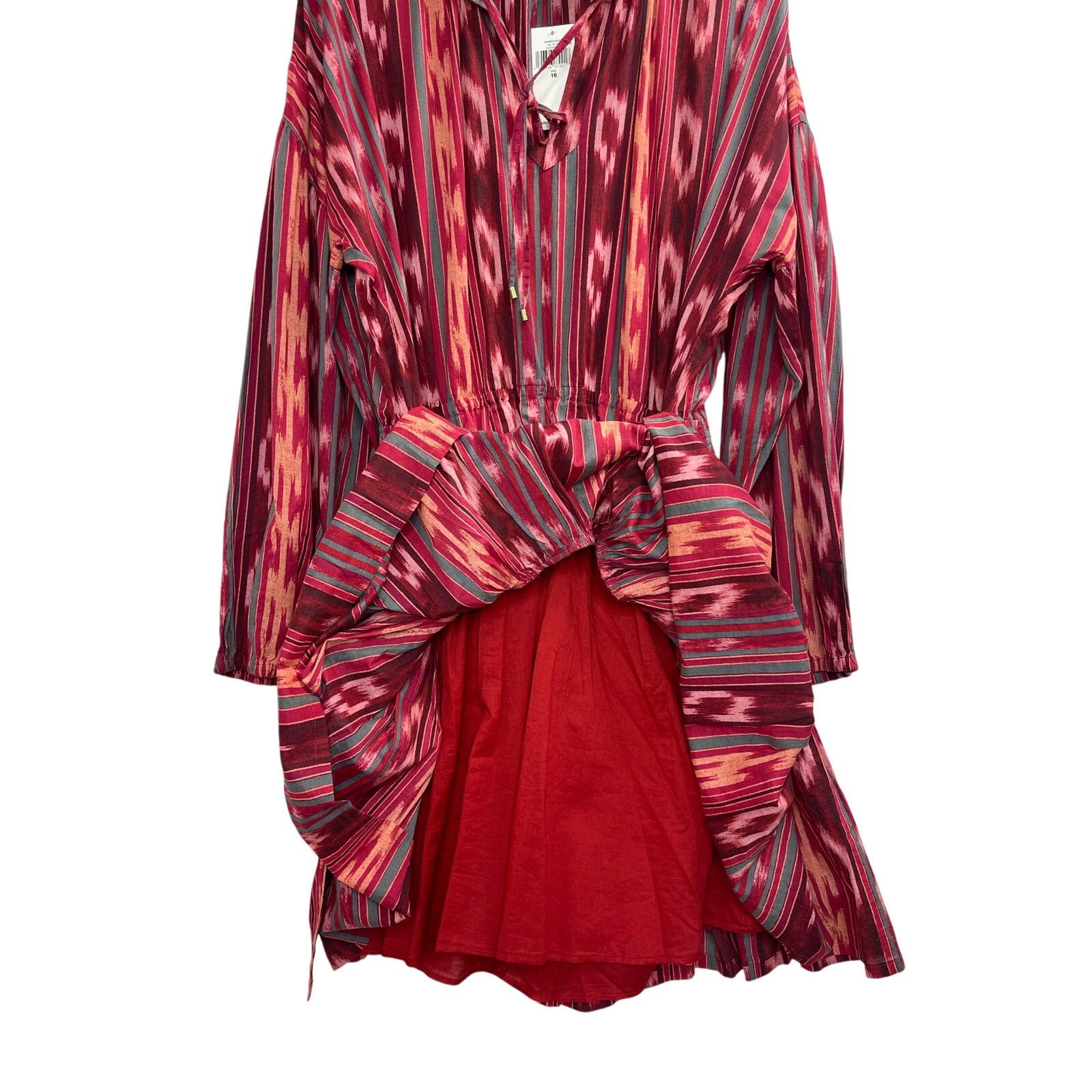 Lauren Ralph Lauren Lauren Ralph Lauren Geo-Stripe Belted Cotton Voile Dress Size XL / US 12-14 / IT 48-50 - 11 Thumbnail