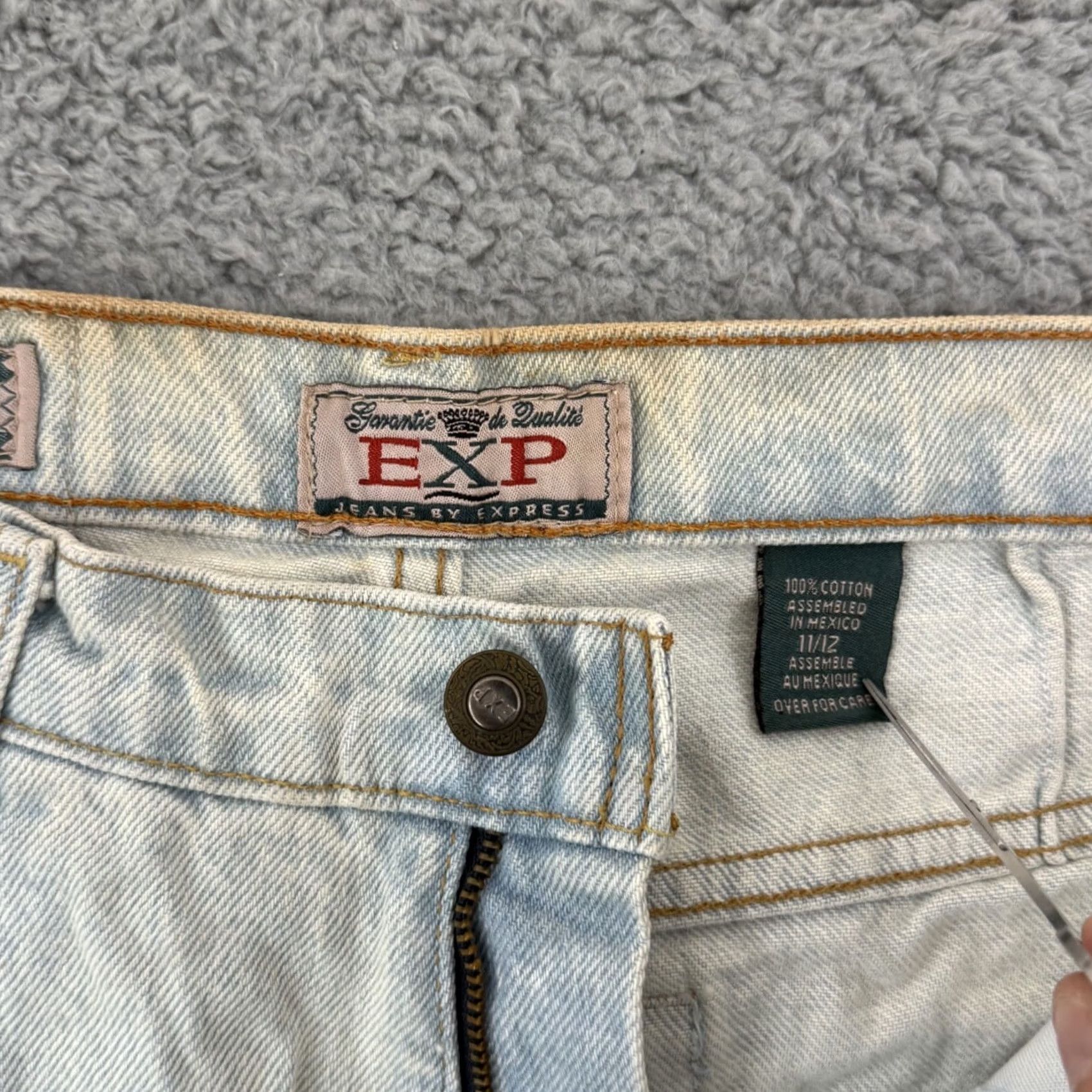 Express VINTAGE Express Jeans Womens 90s Tapered High Rise Denim 30x32 NWT 11/12 Blue 100% Cotton Womens Jeans Size 34" / US 12 / IT 48 - 5 Thumbnail