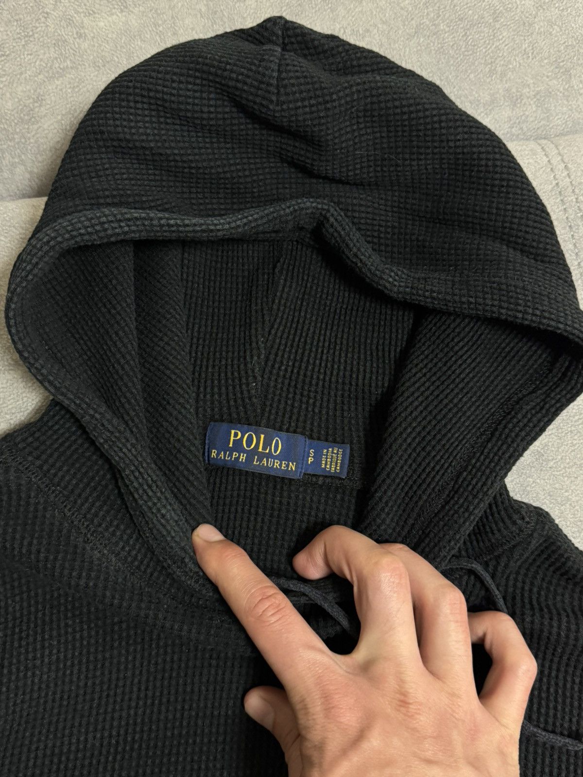 Polo Ralph Lauren × Vintage Vintage Polo Ralph Lauren black faded hoodie Y2K size M Size US S / EU 44-46 / 1 - 10 Thumbnail