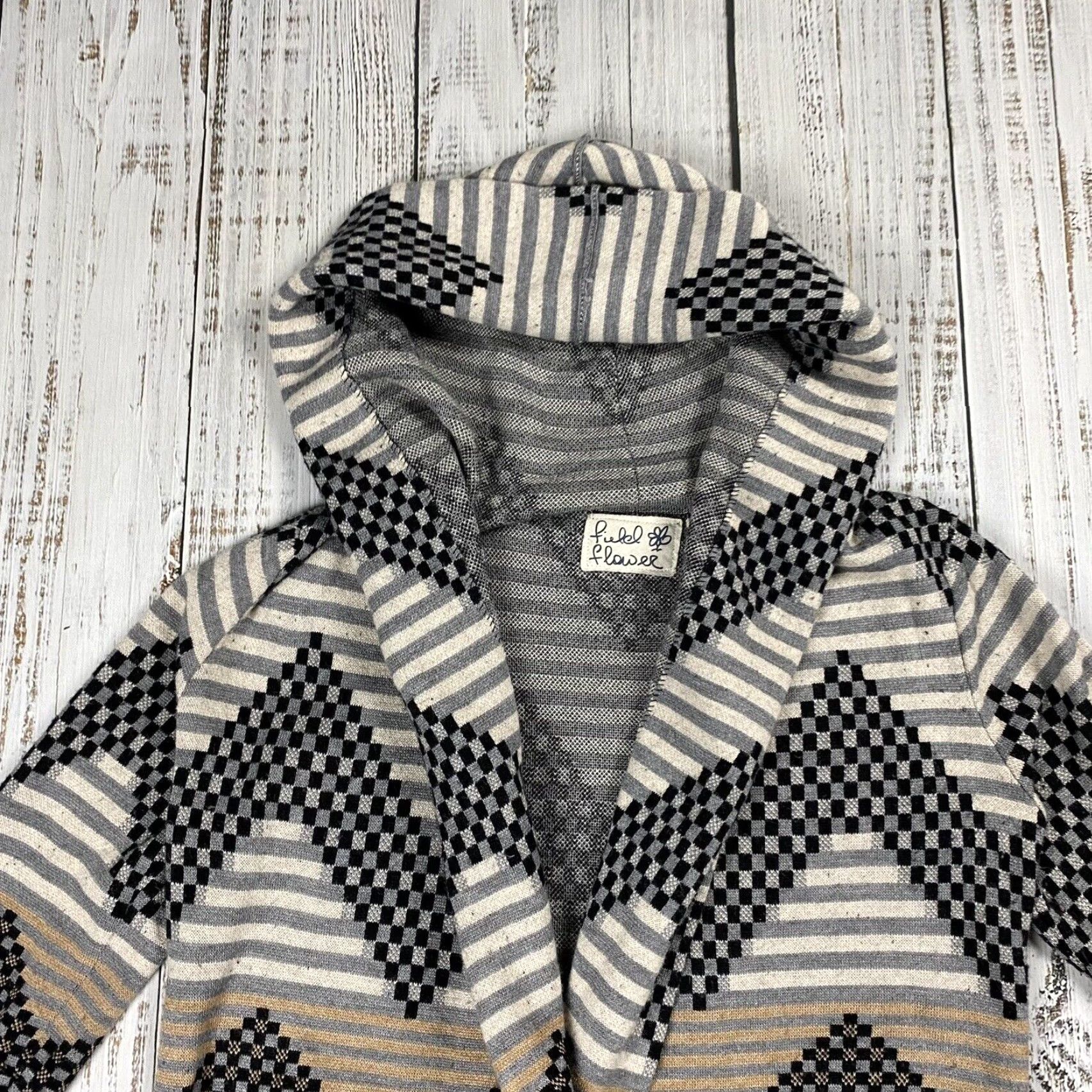 Anthropologie Anthropologie Field Flower Women’s Cardigan Sweater M Long Sleeve Striped Chevron Wool Multicolor Aztec Fall Winter Size M / US 6-8 / IT 42-44 - 2 Thumbnail