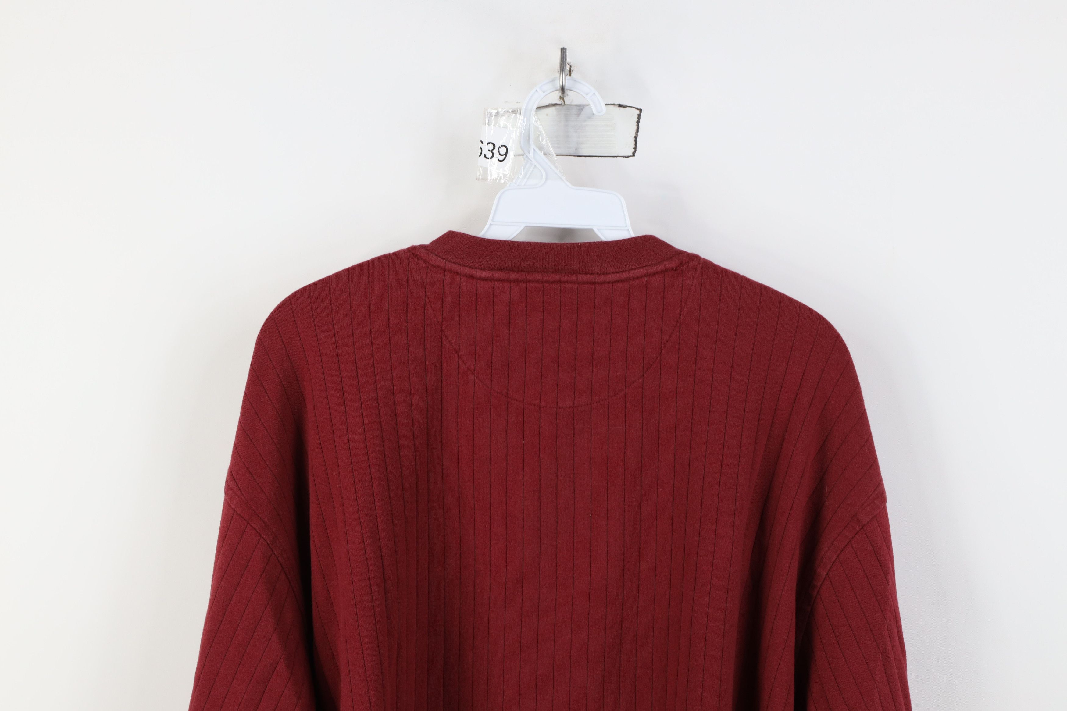Vintage Vintage 90s Streetwear Heavy Ribbed Henley T-Shirt Red Size US XL / EU 56 / 4 - 10 Thumbnail