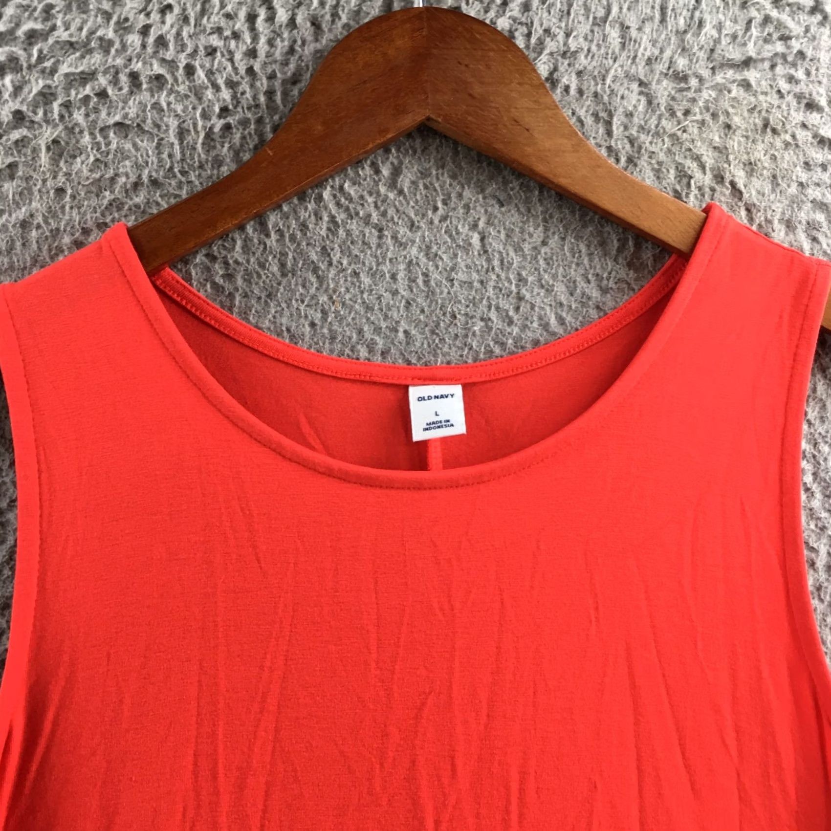 Old Navy Old Navy Sleeveless Swing Dress Womens L Orange Casual NEW Pullover Crew Neck Size L / US 10 / IT 46 - 3 Thumbnail