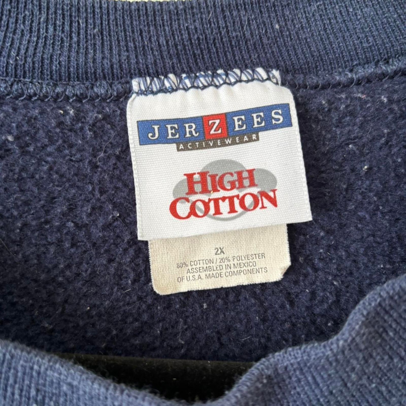 Jerzees Vintage Denver Police Navy Blue Sweatshirt XXL Jerzees Size US XXL / EU 58 / 5 - 5 Thumbnail
