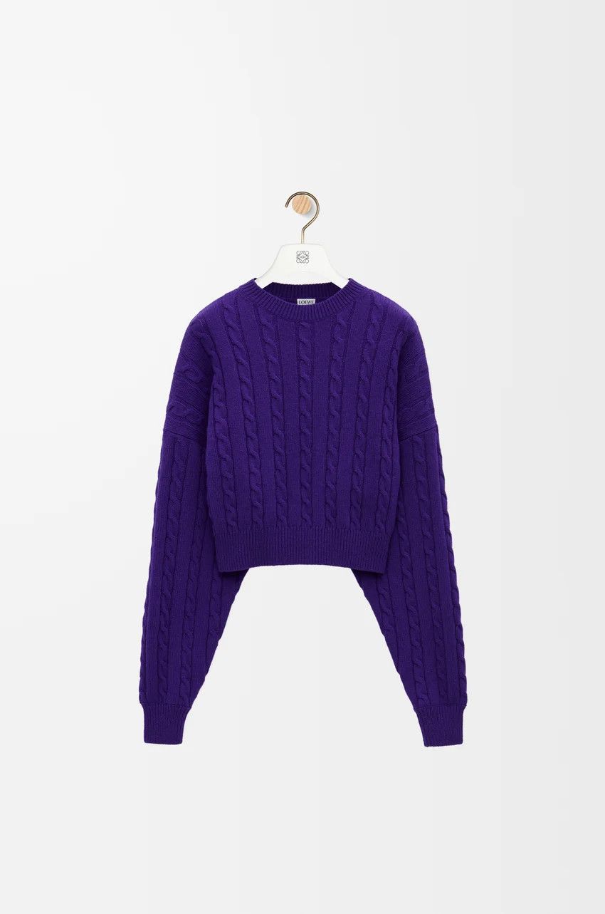 Loewe o1loc1c0525 Sweater In Wool in Purple Size M / US 6-8 / IT 42-44 - 1 Thumbnail