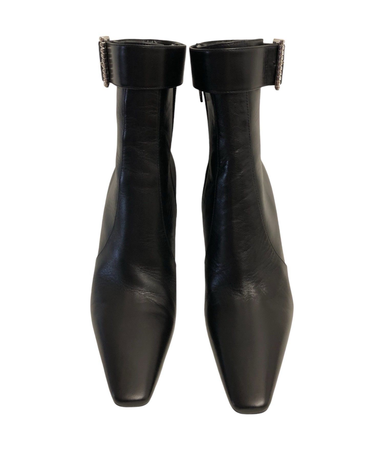 Saint Laurent Paris Saint Laurent Claude 90mm Leather Square Toe Boots Size 38.5 Size US 8.5 / IT 38.5 - 8 Thumbnail