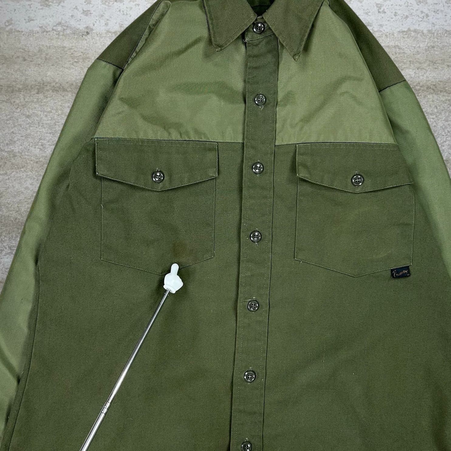 Vintage Vintage 90s Duxbak Button Up Shirt Mens M Green Long Sleeve Size US M / EU 48-50 / 2 - 5 Thumbnail