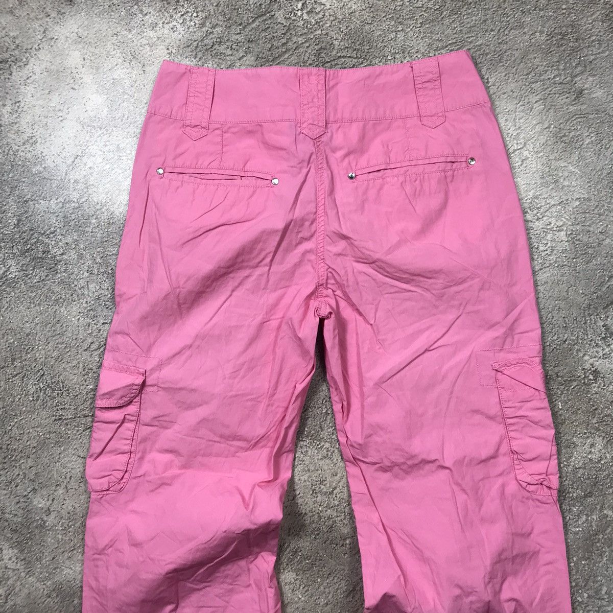 Vintage Y2K Baggy Cargo Pants Hot Pink Distressed Streetwear Logo 30 Size 30" / US 8 / IT 44 - 6 Thumbnail