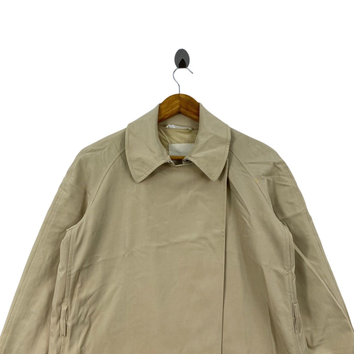Max Mara S MAX MARA Italy Designer Lycra Plain Cream Coat Size M / US 6-8 / IT 42-44 - 2 Thumbnail