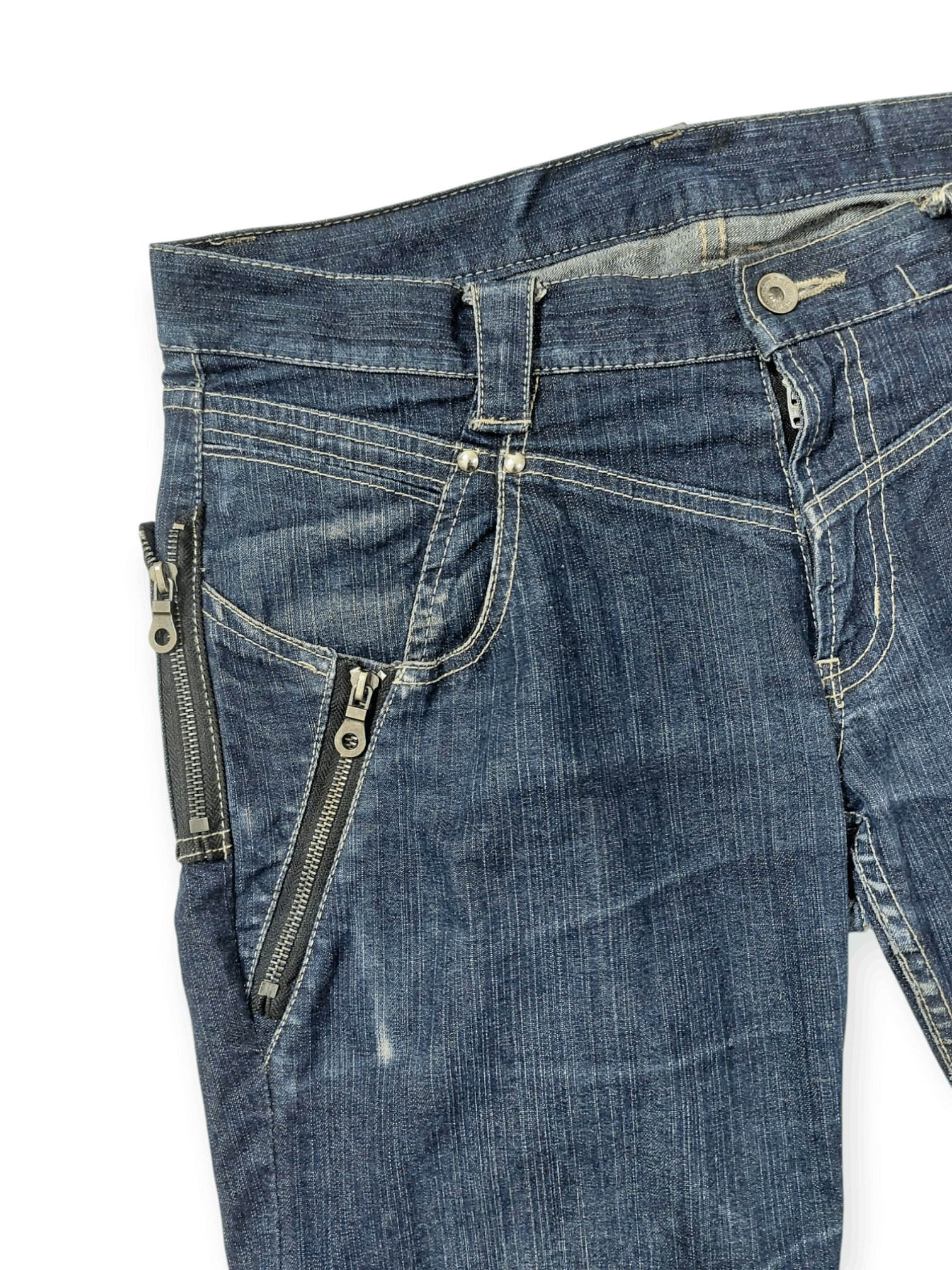 semanticdesign 💥Semantic Design Multi Zipped Punk Jeans Denim Size US 34 / EU 50 - 12 Thumbnail