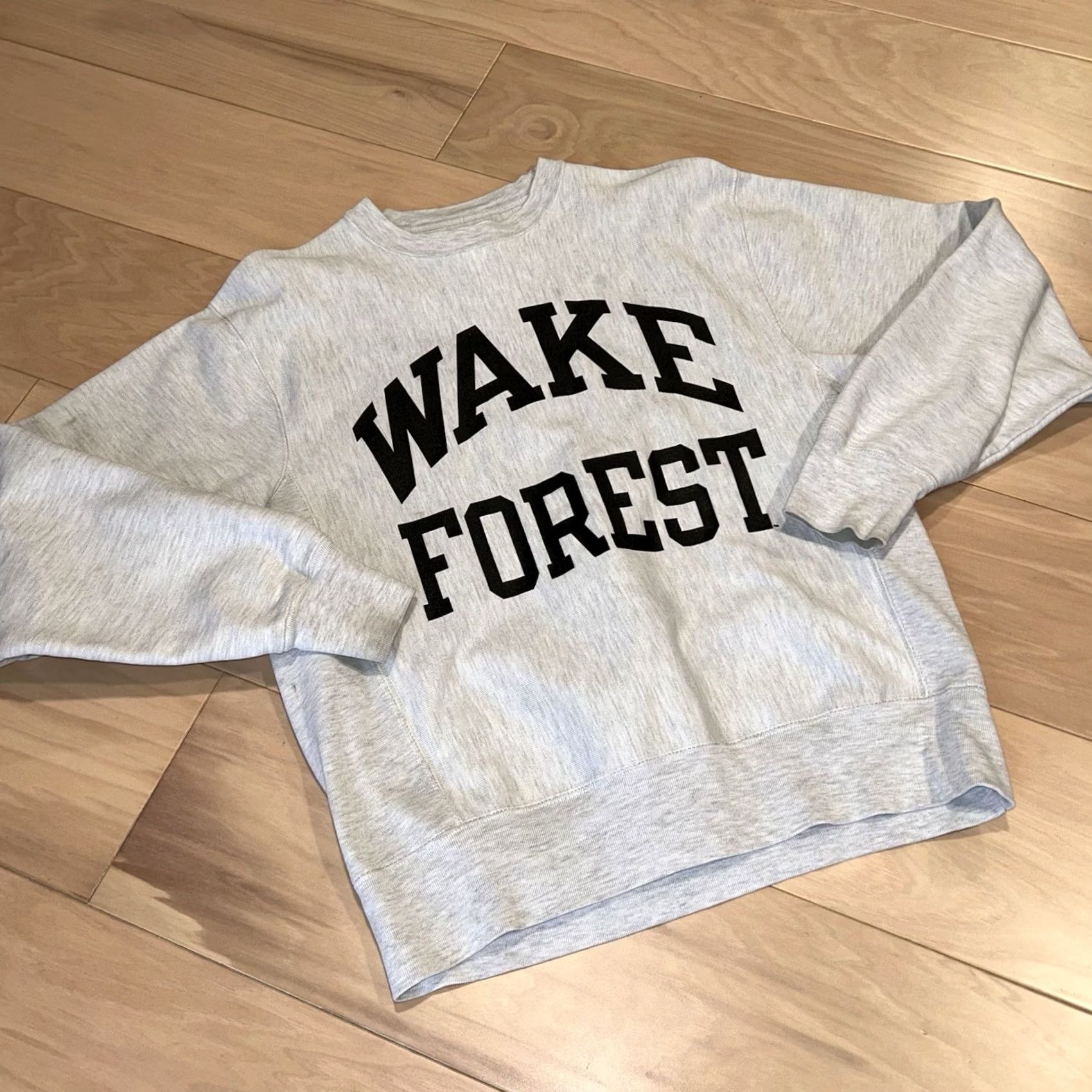 Champion VINTAGE Champion Reverse Weave Sweatshirt Wake Forest Men’s Small Crew Neck Gray Long Sleeve Embroidered Logo Size US S / EU 44-46 / 1 - 2 Thumbnail