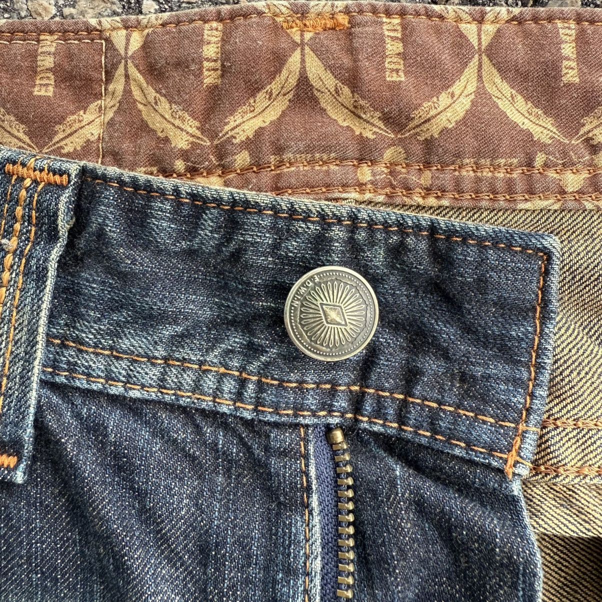 Edwin VINTAGE EDWIN FLARE RIPPEP JEAN DENIM PANTS Size US 30 / EU 46 - 9 Thumbnail