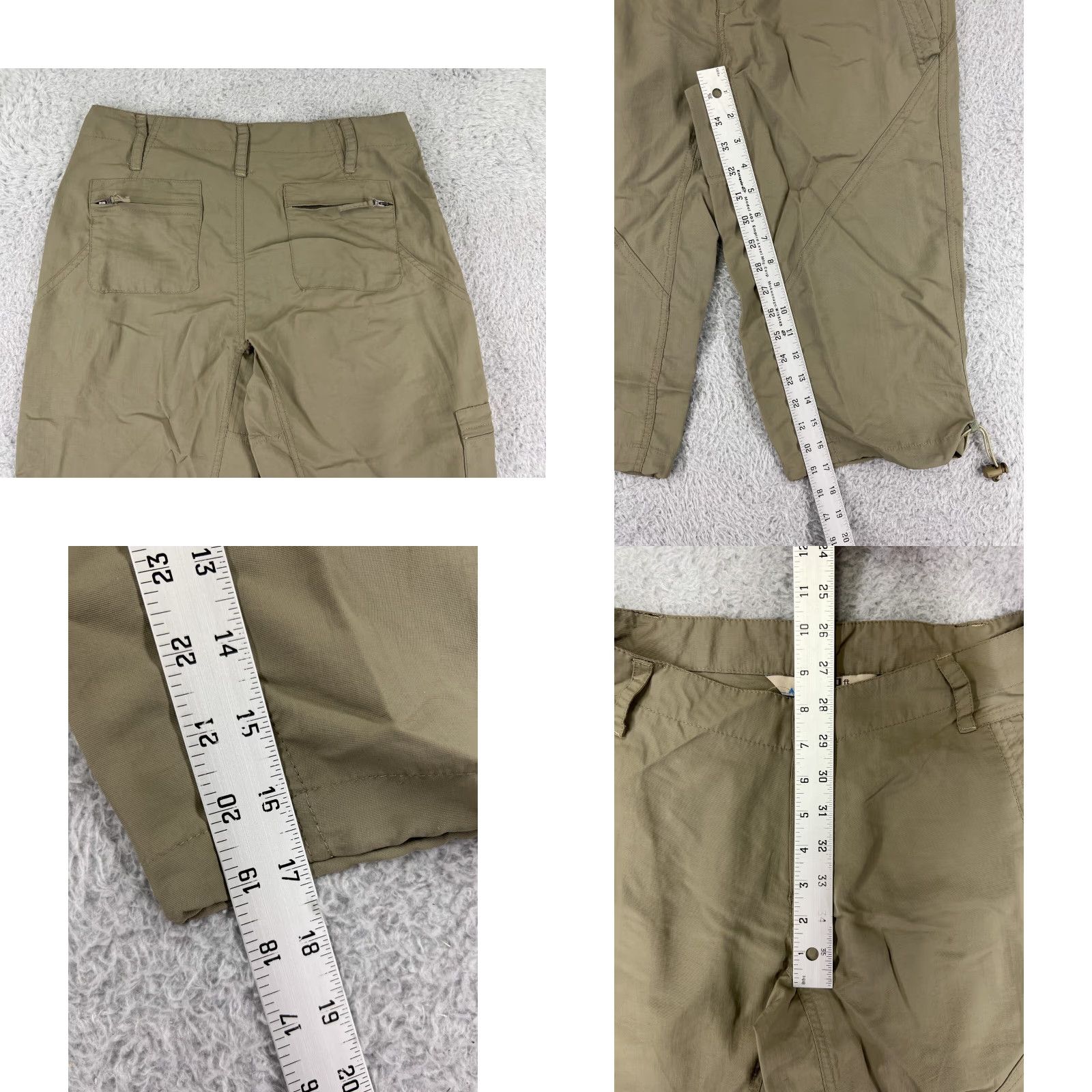 Vintage 10,000 FT ABOVE SEA LEVEL Pants Women 6 Beige Nylon Hiking Camping Fishing Cargo Size 28" / US 6 / IT 42 - 8 Thumbnail