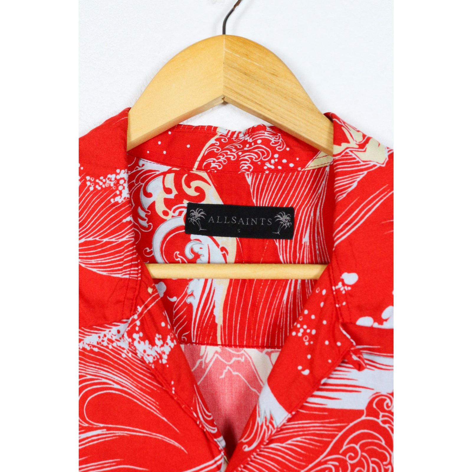 Allsaints Allsaints Flood Japanese Printed Viscose Open Collar Shirt Size US S / EU 44-46 / 1 - 3 Thumbnail