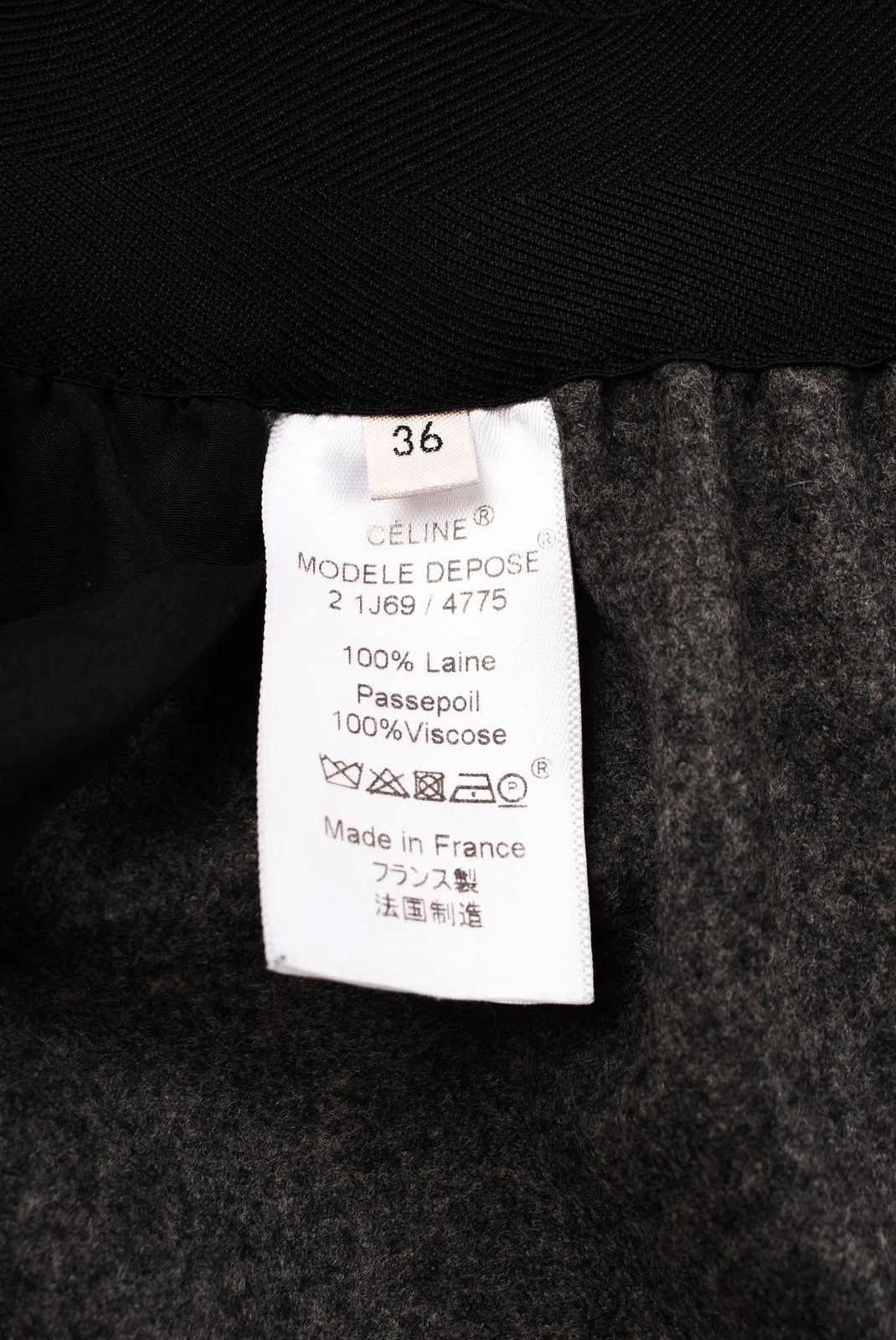 Celine Women's Céline Wool Two-Tone Tapered Trousers Pants Size 37" - 4 Thumbnail