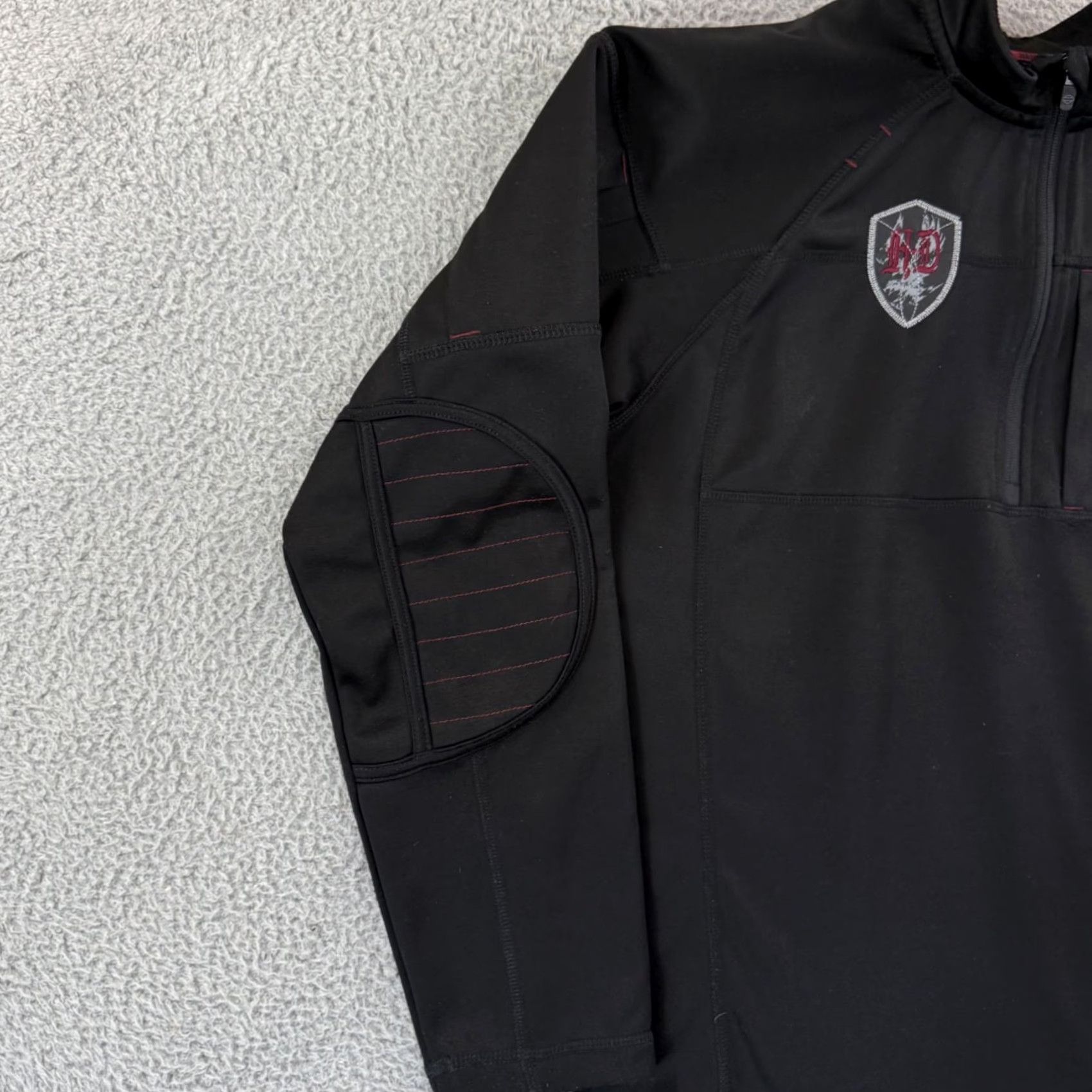 Harley Davidson Harley-Davidson Shirt Mens Large Black Performance Quarter Zip Riding Motorcycle Size US L / EU 52-54 / 3 - 4 Thumbnail