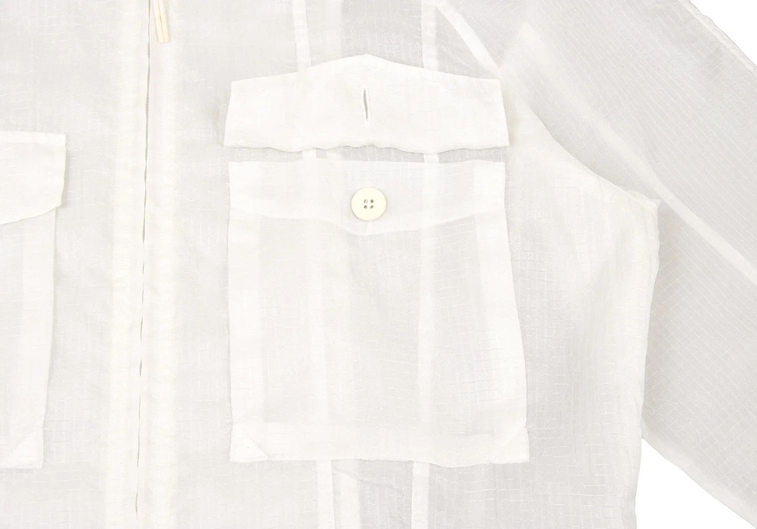 Issey Miyake Zip-up Ripstop Shirt Blouson in White, Size M Size US M / EU 48-50 / 2 - 5 Thumbnail