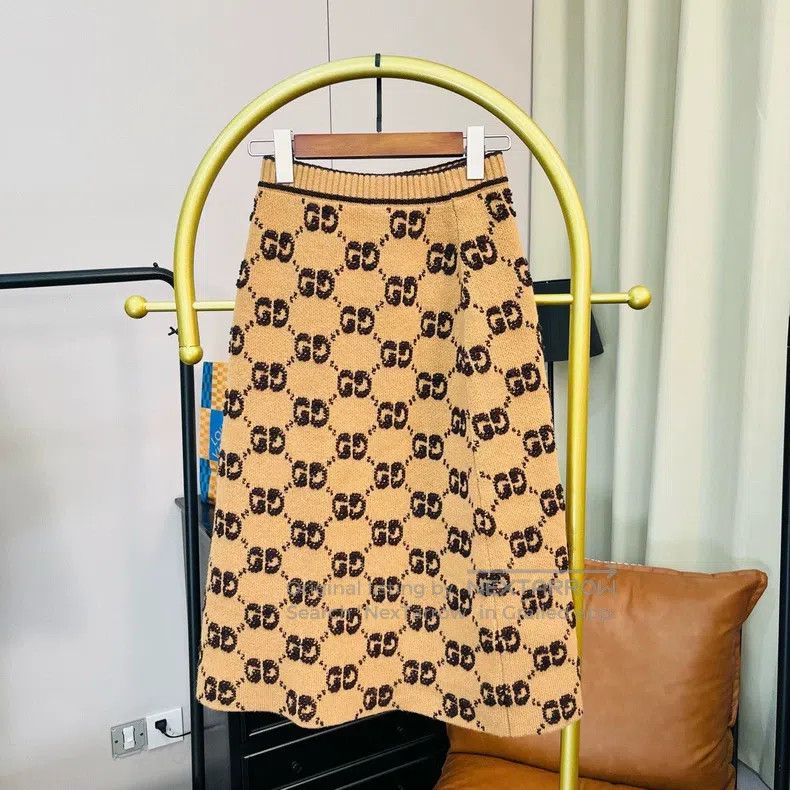 Gucci Gucci Brown old-fashioned full-print skirt Size 42" / US 20 - 3 Thumbnail