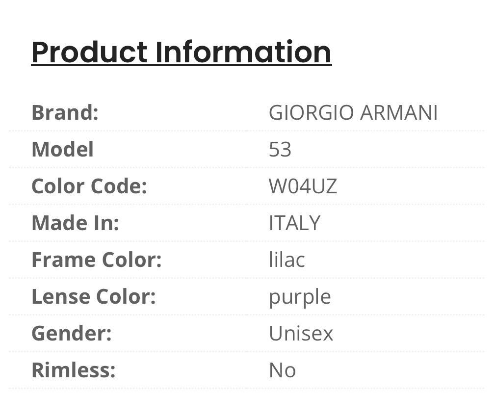 Giorgio Armani GIORGIO ARMANI 53 Sunglasses in color W04UZ Size ONE SIZE - 15 Thumbnail