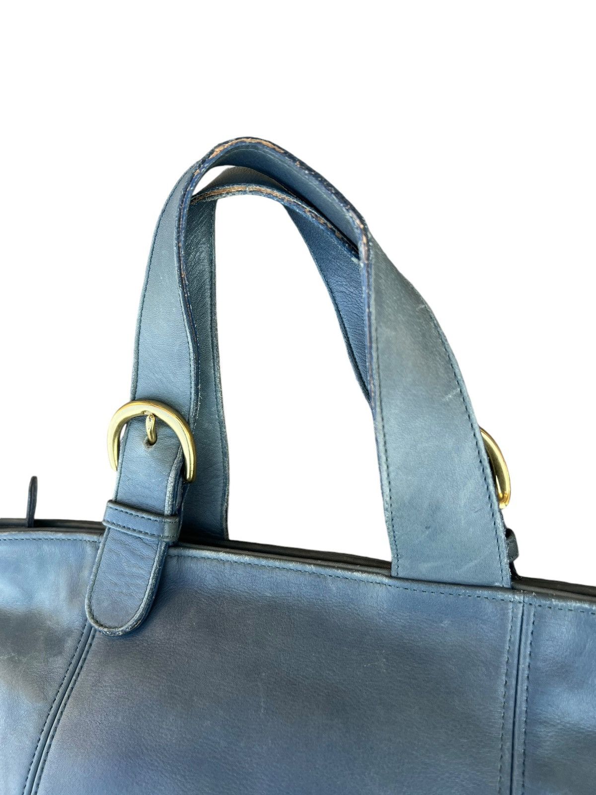 Coach Vintage 90s COACH Distressed Patina Leather Mini Tote Bag Size ONE SIZE - 6 Thumbnail