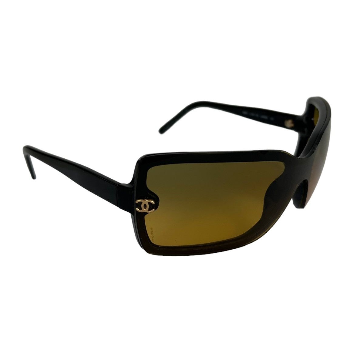 image of Chanel Cc Logo Oversized Sunglasses in Black, Women's