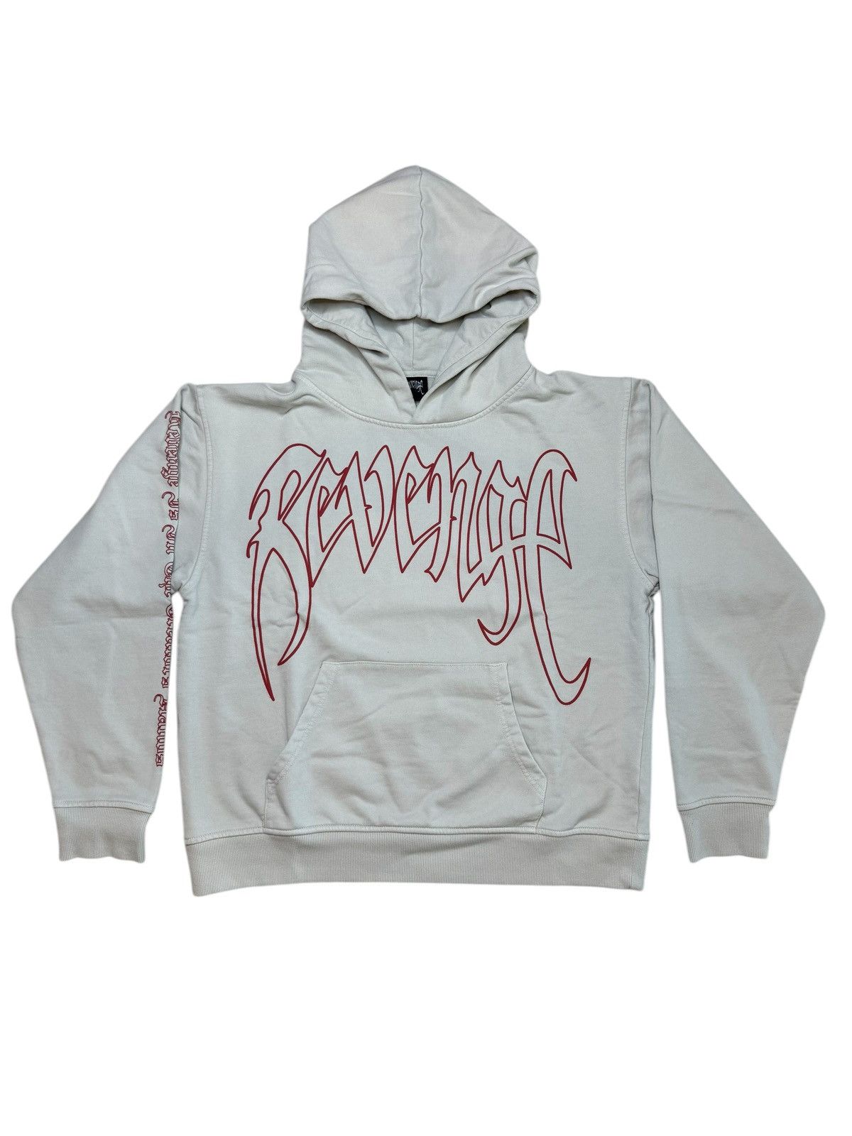 Revenge Revenge X Kill Outline Hoodie Cement/Red SIZE MEDIUM Size US M / EU 48-50 / 2 - 1 Thumbnail