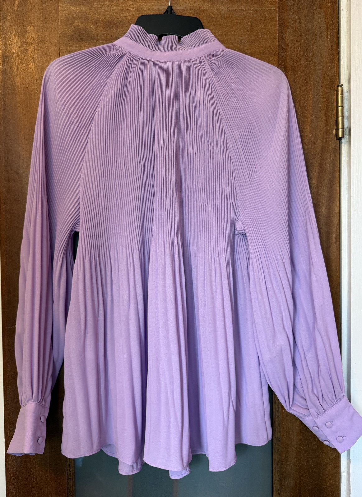 Chicos Chicos Woman Pleated Icy Purple Mockneck Peasant Raglan Top Size L / US 10 / IT 46 - 10 Thumbnail