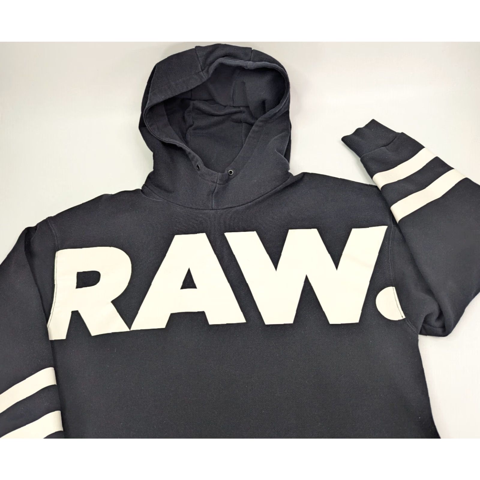 Vintage G Star Raw Scolla Oversized Hooded Striped Sweater Dress Size Medium Logo Womens Sweater Dress Hooded Black SS18? Size M / US 6-8 / IT 42-44 - 2 Thumbnail