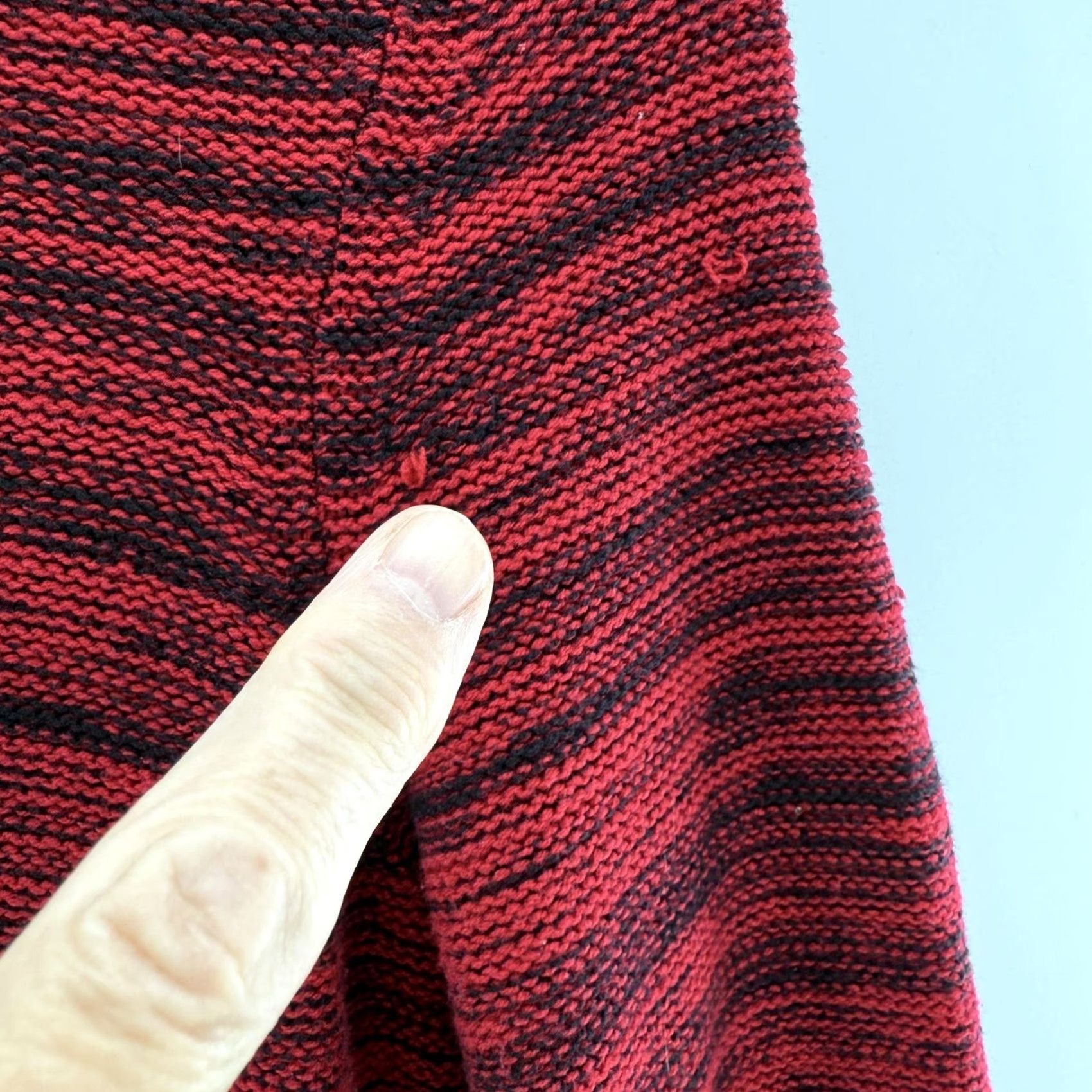 Vintage Karen Scott Sweater Womens Large Red Black Marled Cable Knit Pullover Knit Crew Neck Size L / US 10 / IT 46 - 3 Thumbnail