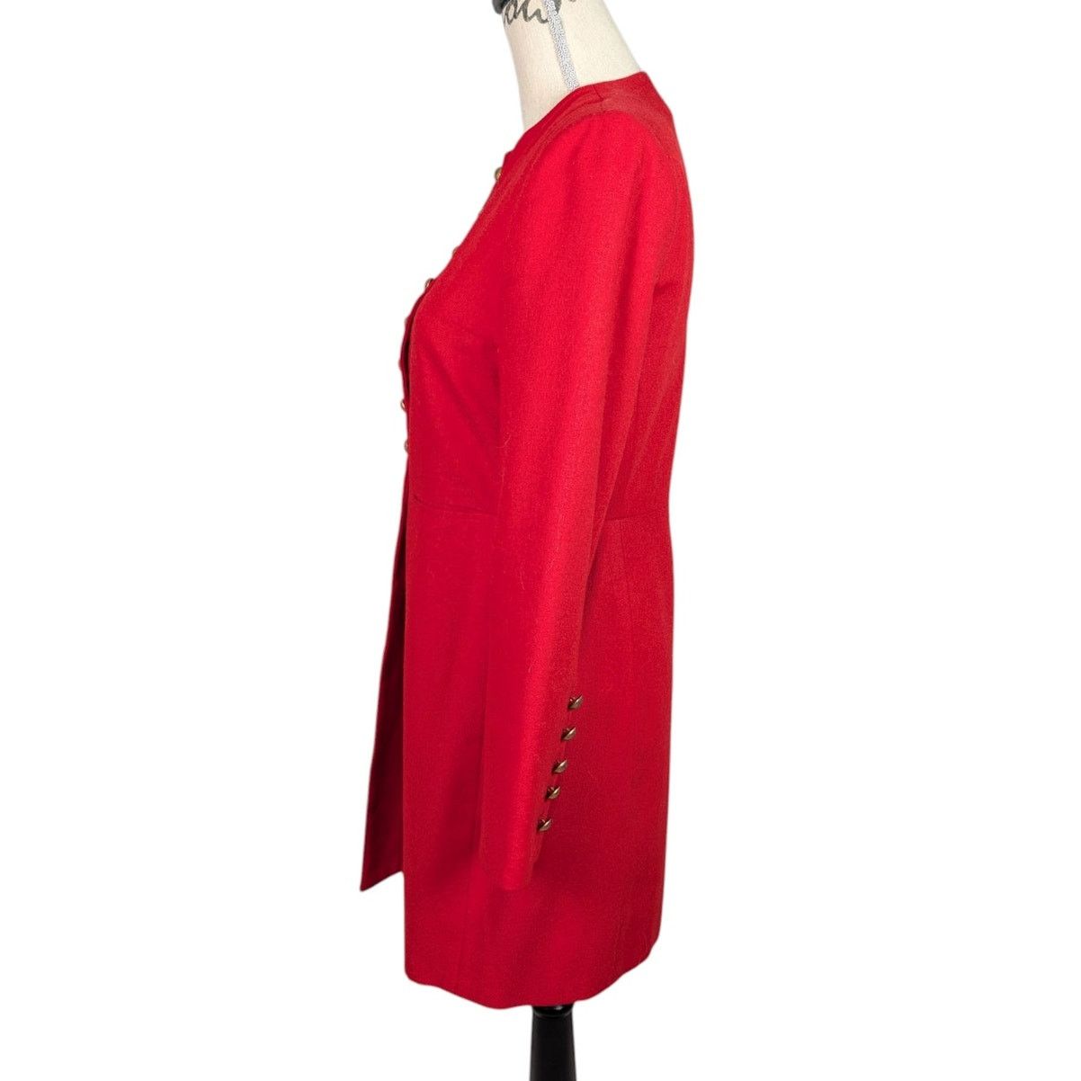Harve Benard Vintage Harve Bernard by Bernard Holtzman Wool Overcoat Red Size XS / US 0-2 / IT 36-38 - 3 Thumbnail