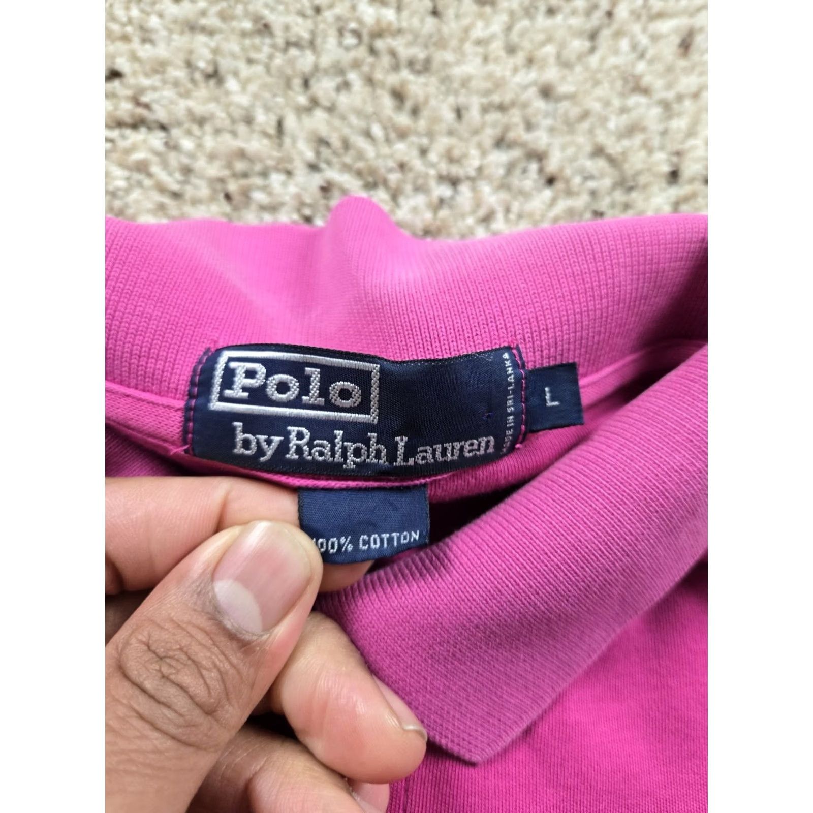 Polo Ralph Lauren VINTAGE Polo Ralph Lauren Polo Shirt Large Pink Golf Crest Short Sleeve 90s Mens Polo Shirt Size US L / EU 52-54 / 3 - 7 Thumbnail