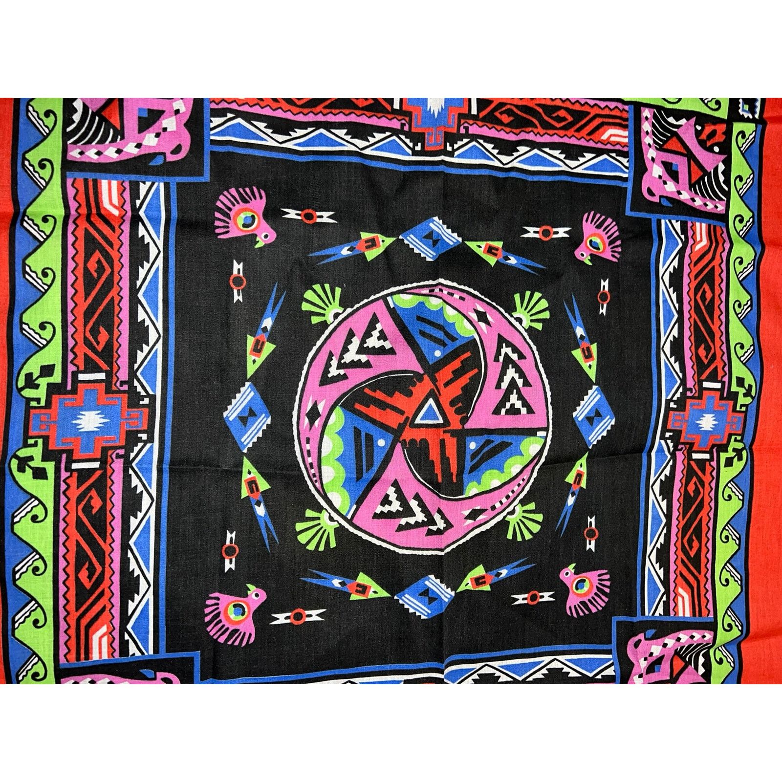 Vintage Vintage South Western Native American Design Art Red Bandana Size ONE SIZE - 2 Thumbnail