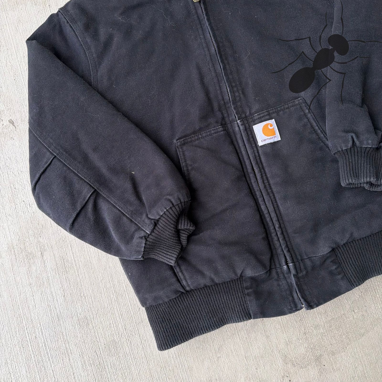 Carhartt × Vintage Carhartt YOUTH black hooded work wear jacket` Size US XS / EU 42 / 0 - 2 Thumbnail