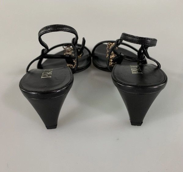 Prada Prada Black Metal T-Strap Slingback Y2K Vintage 6.5 New Box Size US 6.5 / IT 36.5 - 10 Thumbnail