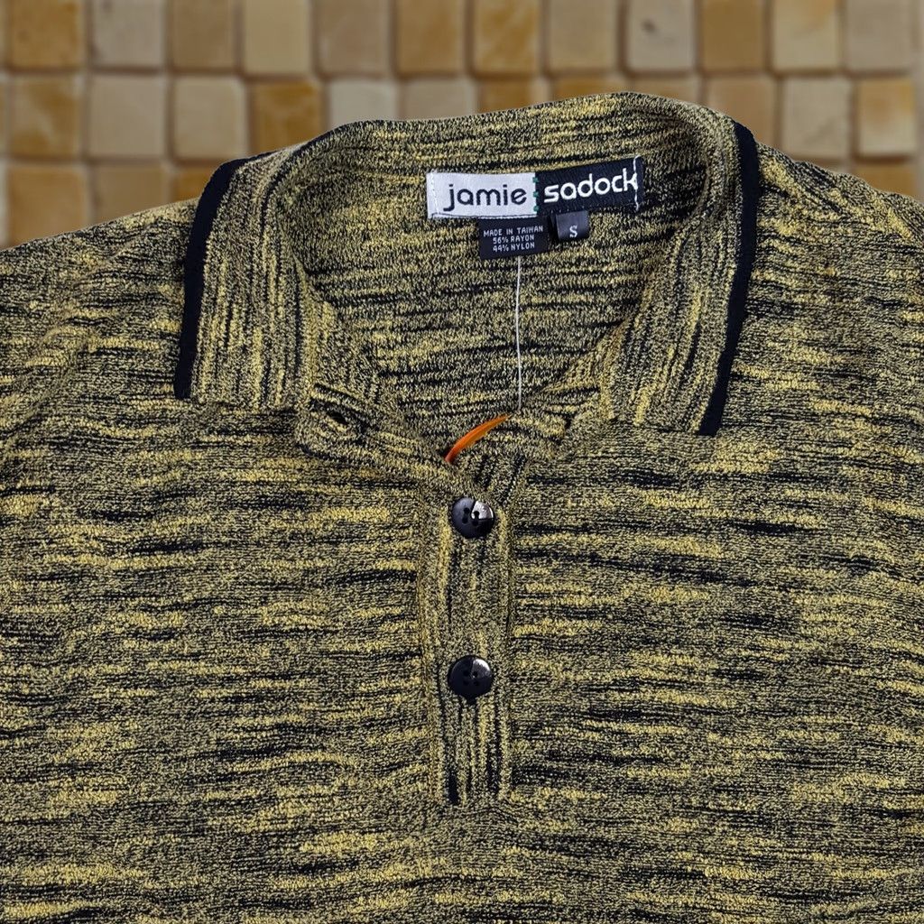 Vintage VINTAGE Jamie Sadock Knit Womens Small Golf Polo Short Sleeve Yellow Collar Shirt Tennis Shirt Size S / US 4 / IT 40 - 1 Thumbnail