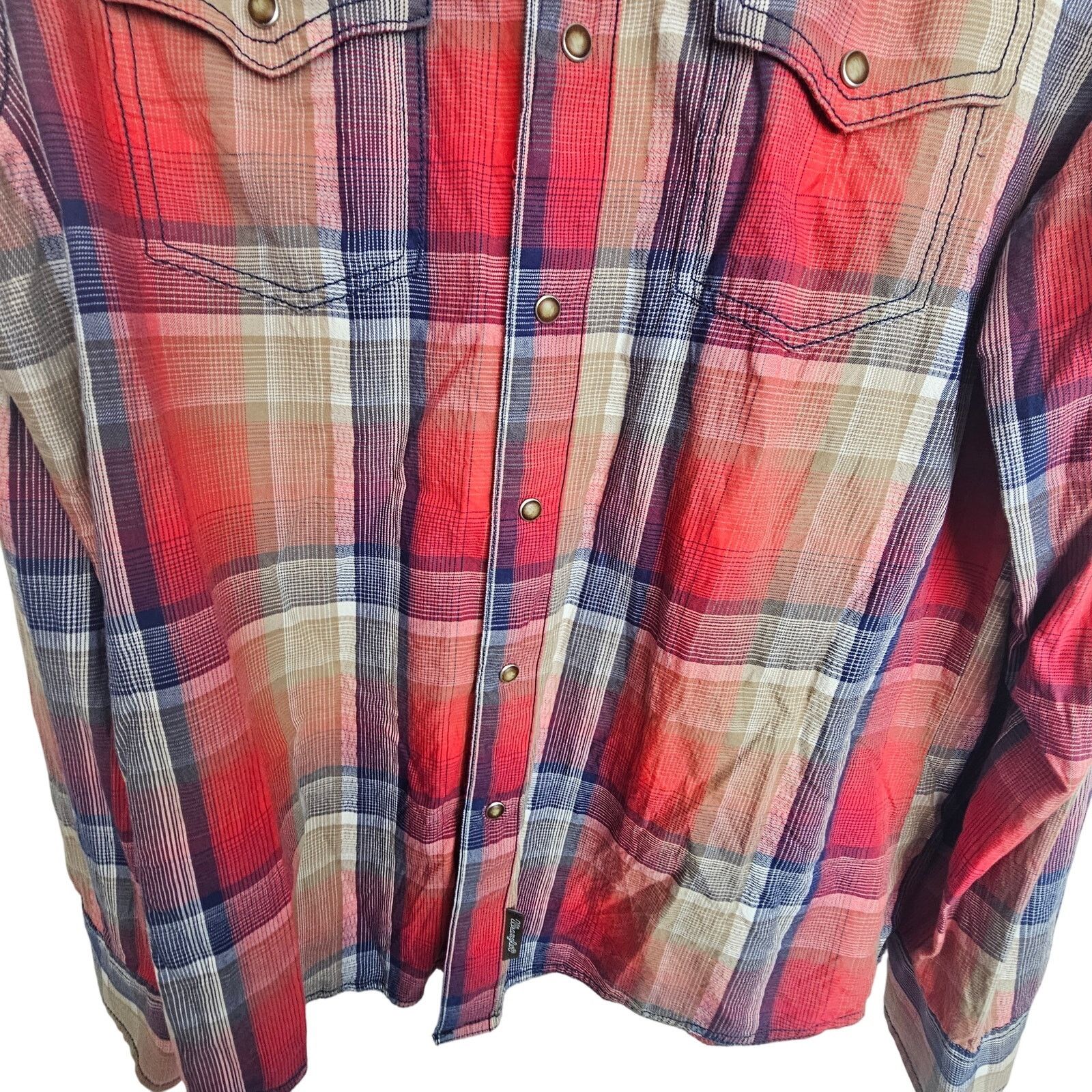 Wrangler Wrangler Retro Men Plaid Western Shirt L Snap Country Cowboy Size US L / EU 52-54 / 3 - 4 Thumbnail