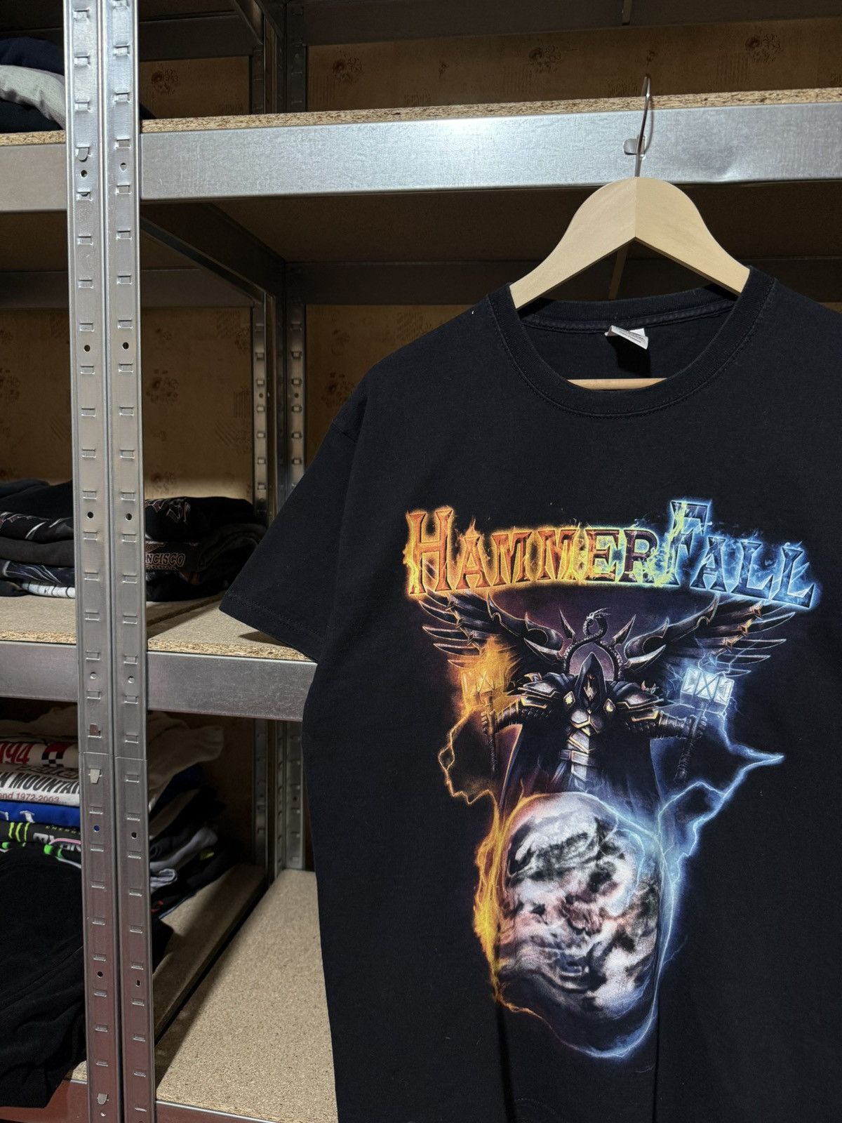 Band Tees × Vintage Vintage HammerFall European Tour 2009 Rock Band T-Shirt Size US L / EU 52-54 / 3 - 3 Thumbnail